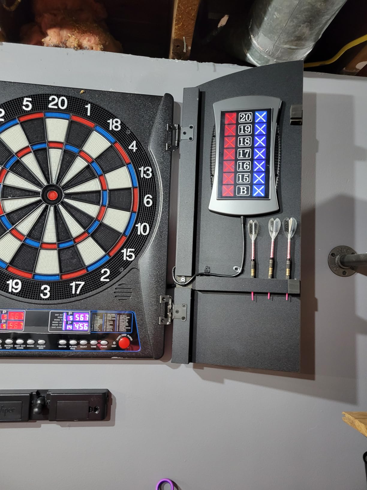 Fat Cat Mercury Electronic Dart Board, 13.5 Inch Soft Tip with Cabinet customer photo 1