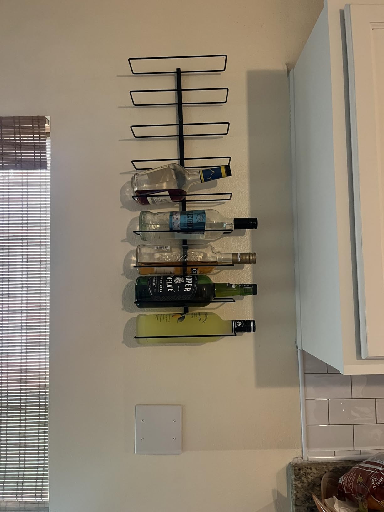 Sorbus Wall Mounted Wine Rack, Metal Bottle Rack (9 Bottle, 1 Pack) customer photo 2