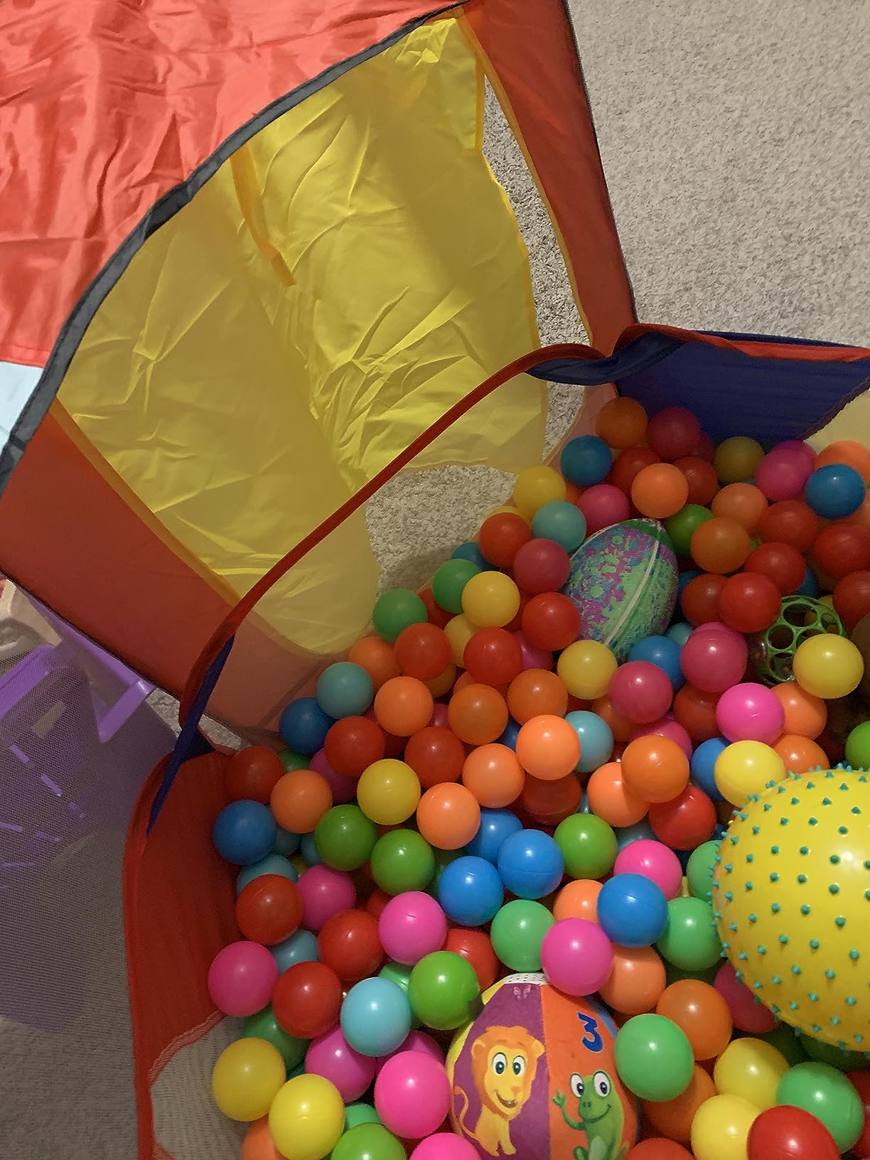 Kids Ball Pit Pop Up Large Tent for Toddlers - Indoor & Outdoor Gift Toys for Infants Girls & Boys, Baby Playpen with Zipper Storage Bag, BallPit Balls Not Included customer photo 1
