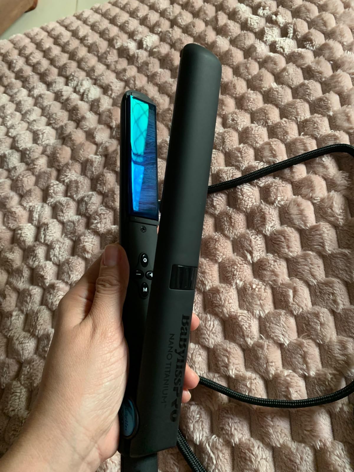 BaBylissPRO Nano Titanium Flat Iron Hair Straightener, Digital Flat Iron for Pro Salon Results, Styling Tool for All Hair Types customer photo 2