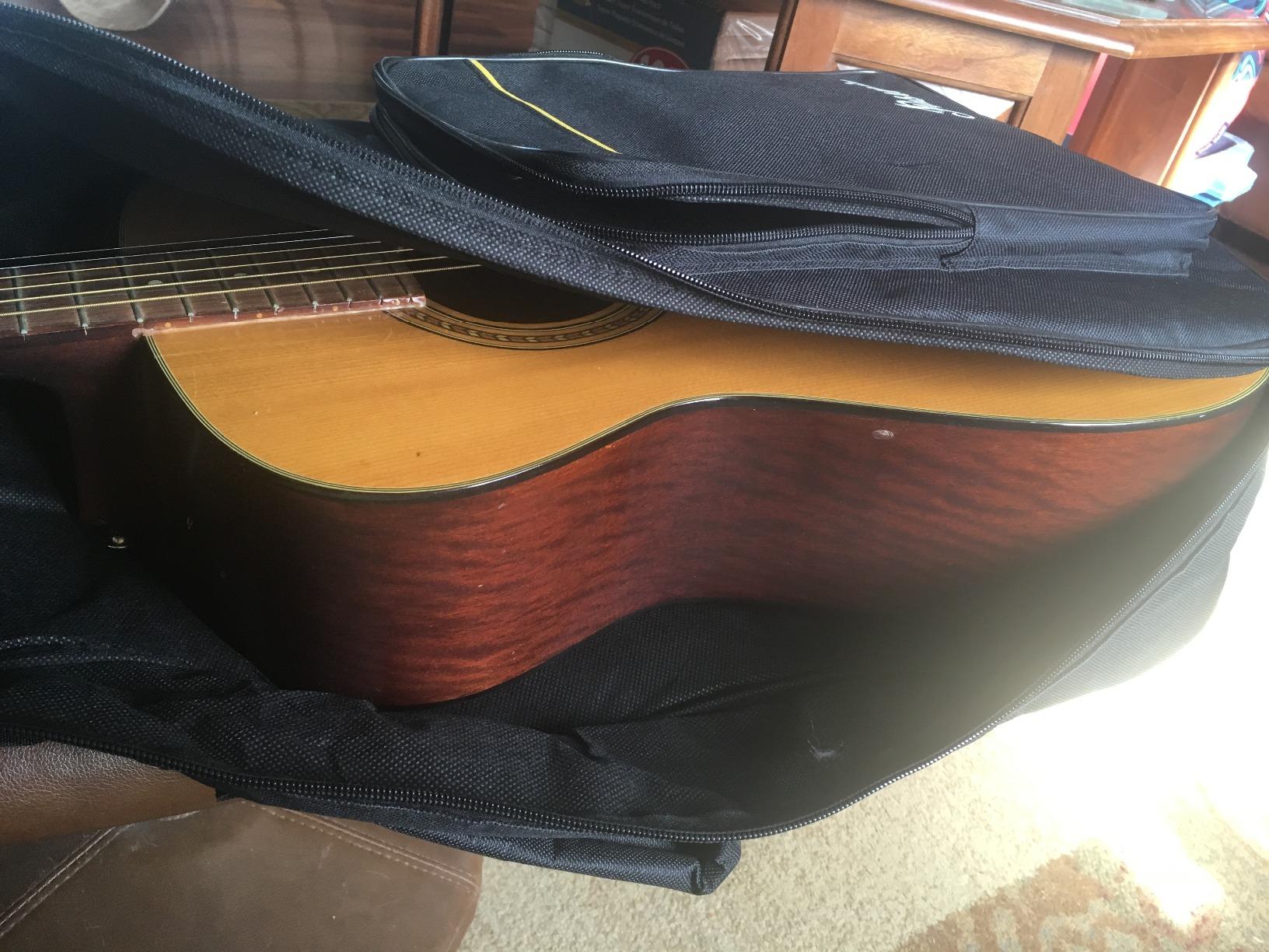 41 Inches Guitar Bag Dual Adjustable Shoulder Strap Acoustic Guitar Case Gig Bag, Waterproof Oxford Cloth 0.3 Inch Thicken Sponge Pad, Black customer photo 2