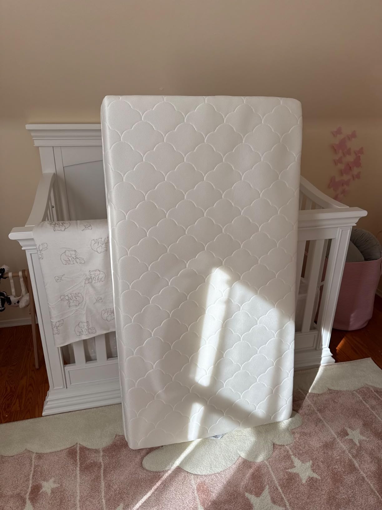 Newton Baby Crib Mattress & Toddler Bed, Breathable & Washable - White customer photo 2
