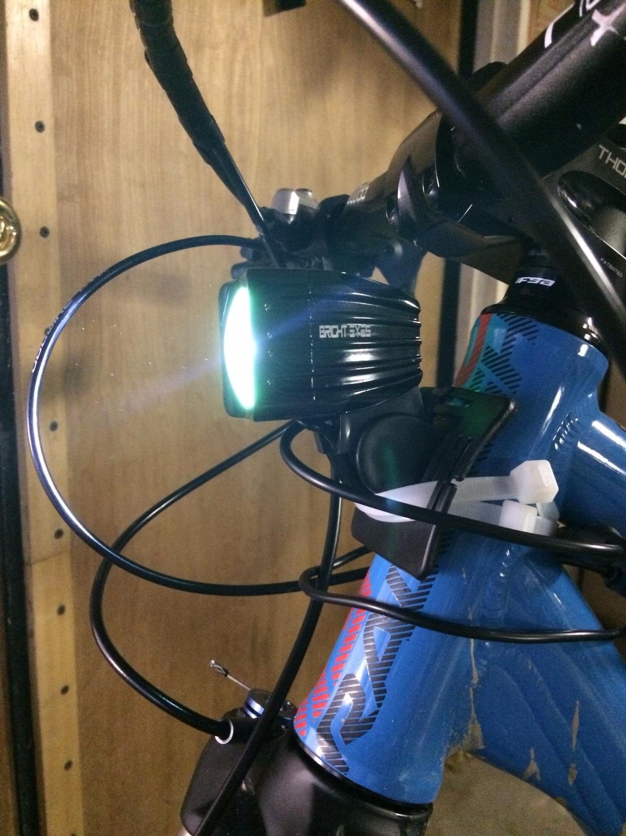 BRIGHT EYES Helios Fully Waterproof 1600 Lumen Rechargeable Mountain, Road Bike, MX Headlight, 6400mAh External Battery (Now 4+ Hours on Bright Beam) - Included: Free Diffuser Lens and Free Taillight customer photo 2