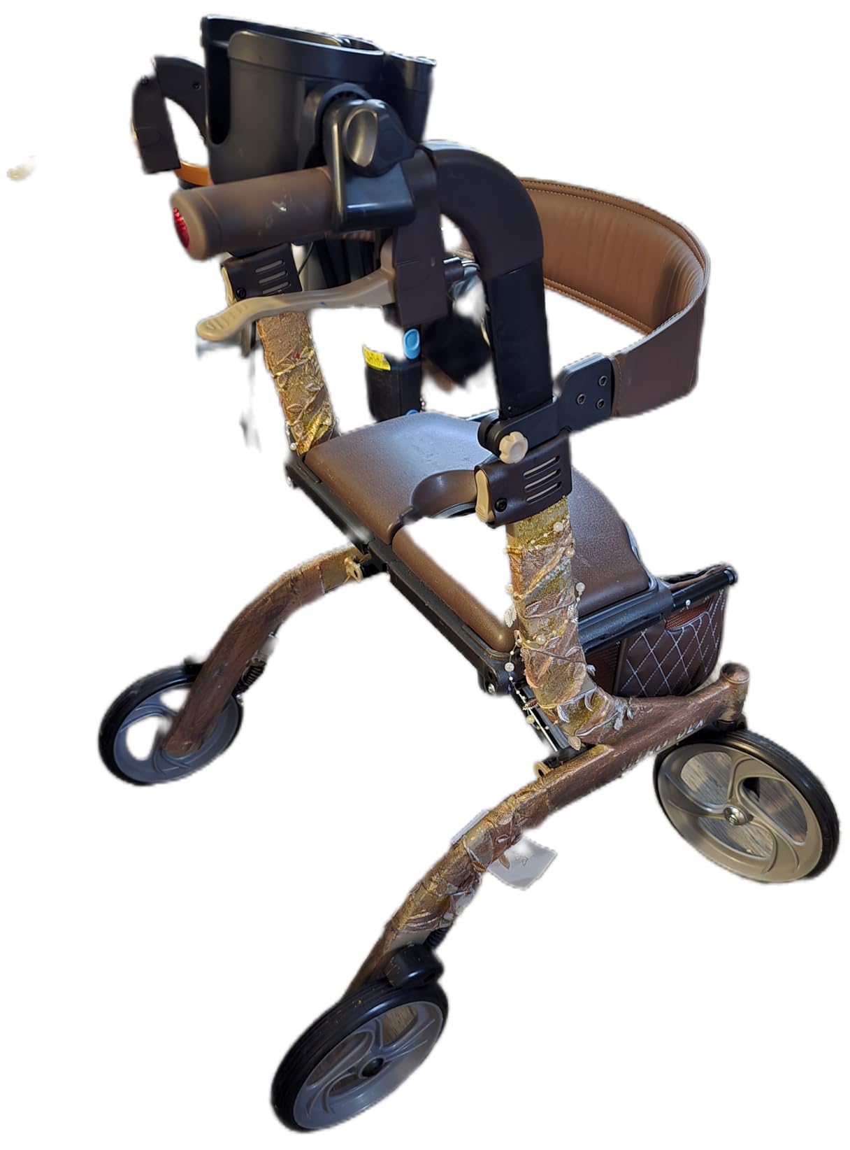 Drive Medical Nitro DLX Foldable Rollator Walker, 10 Inch Wheels, Champagne customer photo 1