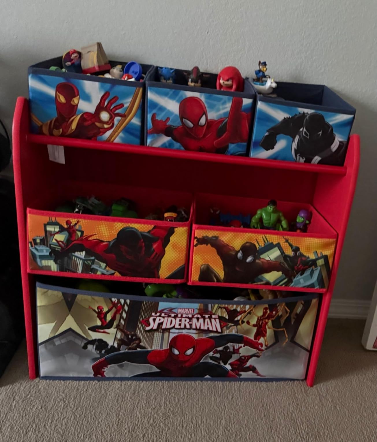 Delta Children Multi-Bin Toy Organizer, Marvel Spider Man customer photo 2