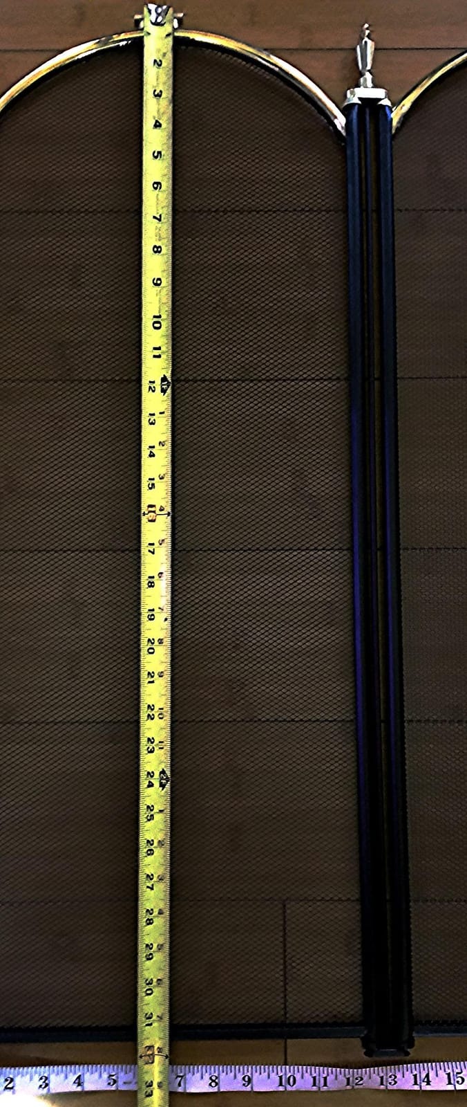 Amagabeli 3 Panel Fireplace Screen with Doors 48