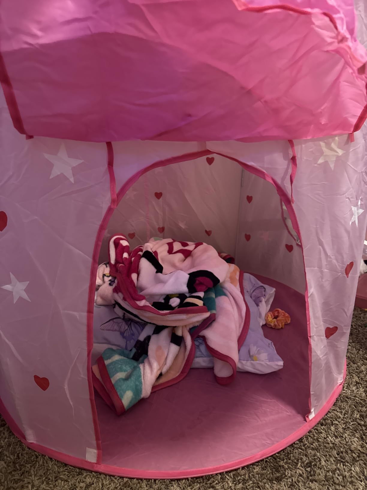 Playz 5pc Princess Castle Play Tent for Kids Glow in Dark Pink Princess Pit customer photo 1