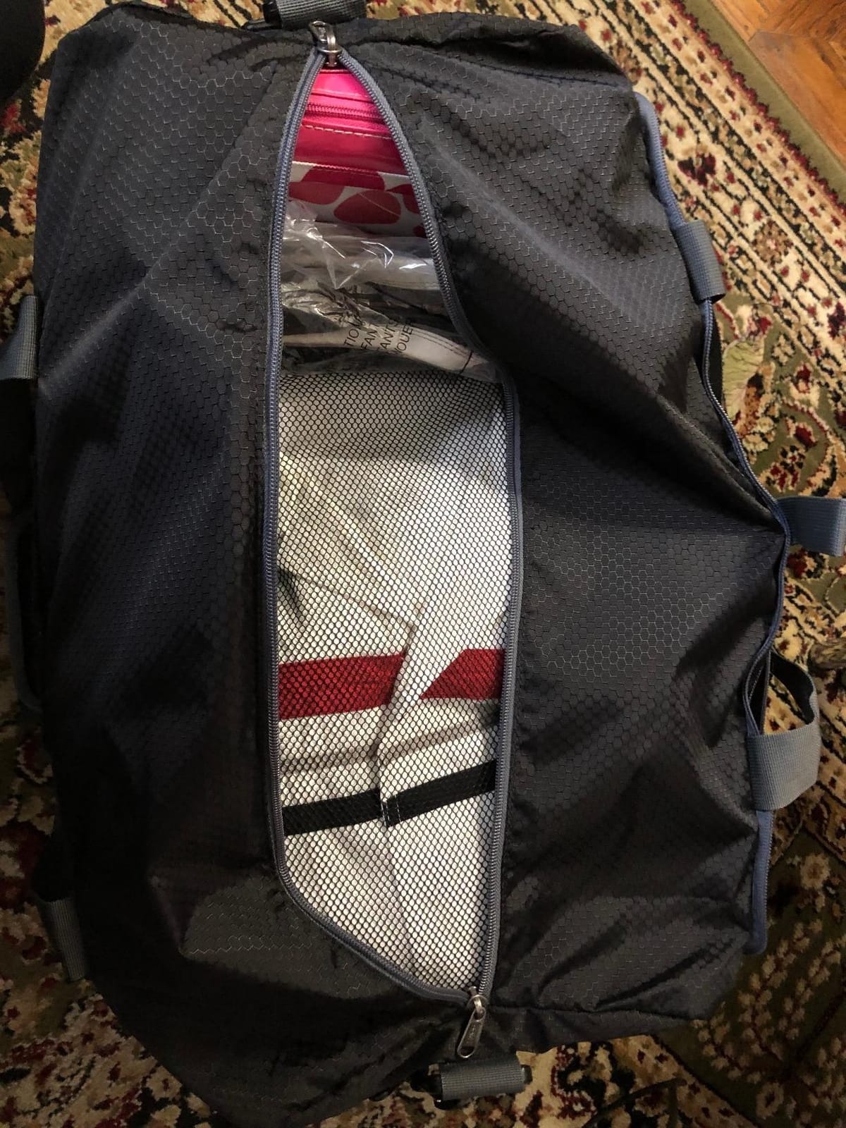 Gonex 60L Foldable Travel Duffle Bag with Shoe Compartment, Lightweight customer photo 1