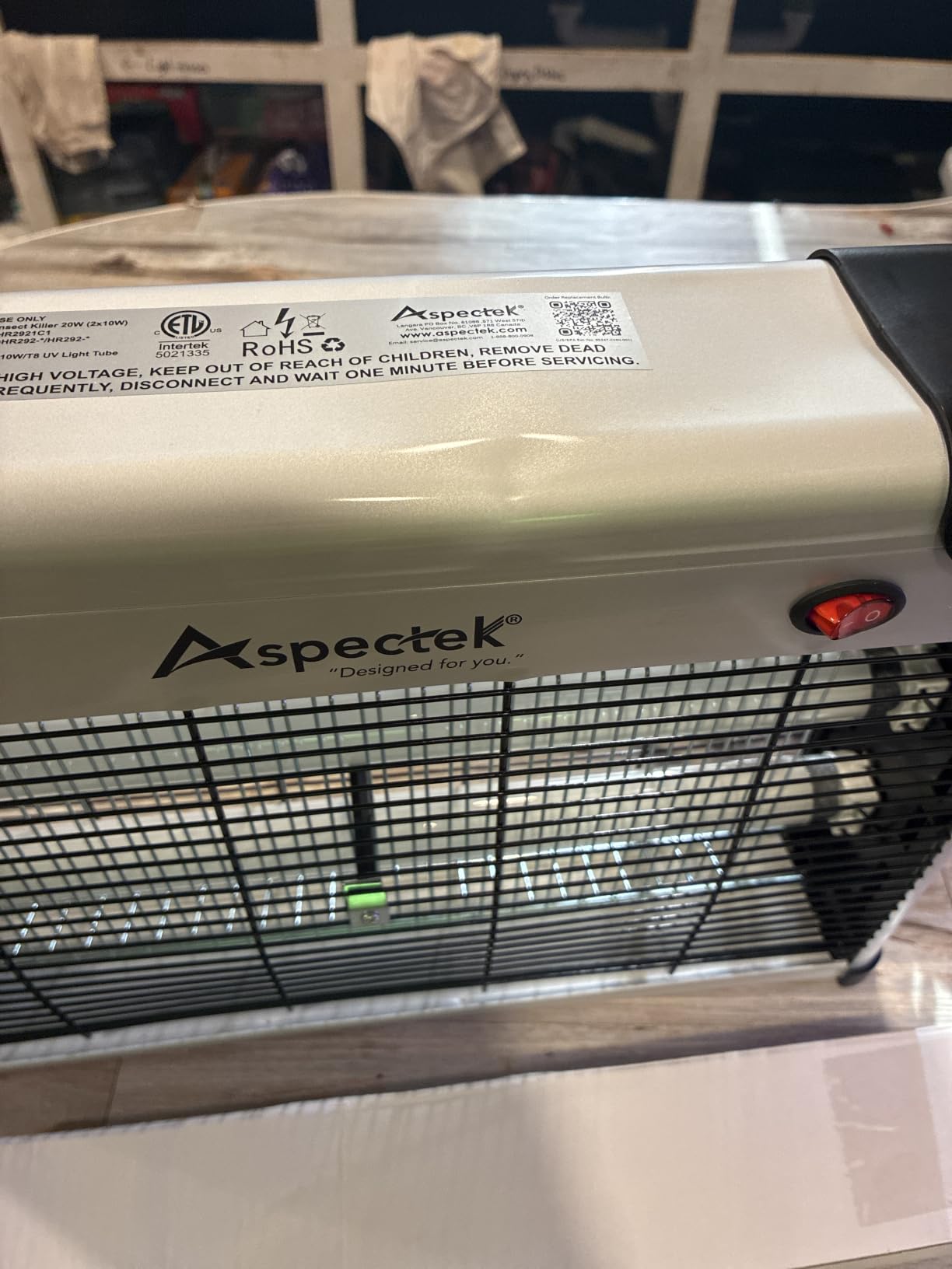 ASPECTEK Electric Bug Zapper, 20W UV Bulbs, Fly, Mosquito, Gnat and Moth Control, Indoor and Covered Outdoor Use for Home, Garage, Patio and Farm, Includes 2 Replacement Bulbs customer photo 2