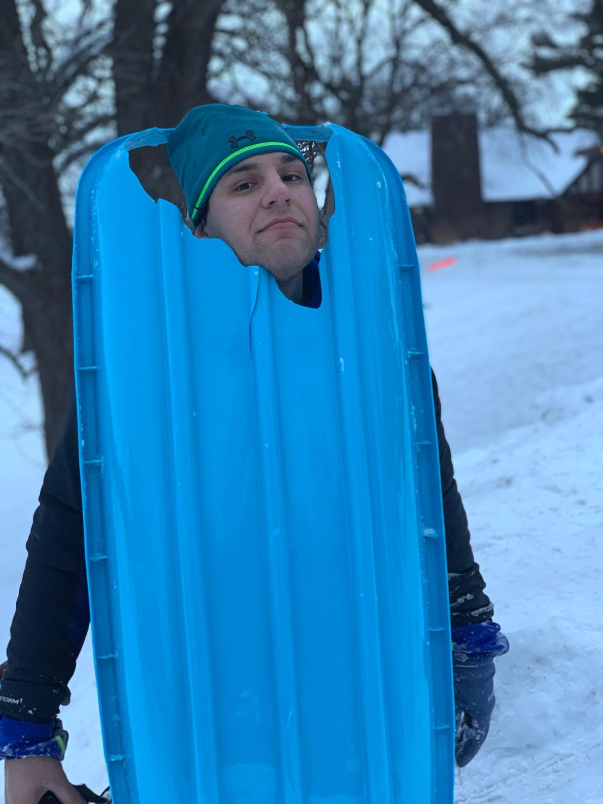 Best Choice Products 48in Kids Plastic Toboggan Snow Sled w/Pull Rope customer photo 2