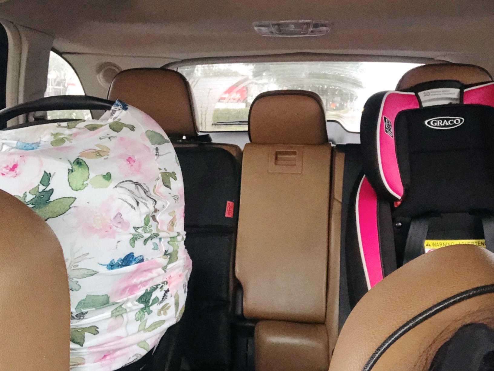 Lusso Gear Car Seat Protector for Baby Car Seat - Thick Padding - Seat Protector Under Baby Car Seat with 2 Mesh Storage Pockets - Black Waterproof Baby Car Seat Protector - Non-Slip Padded Backing customer photo 1