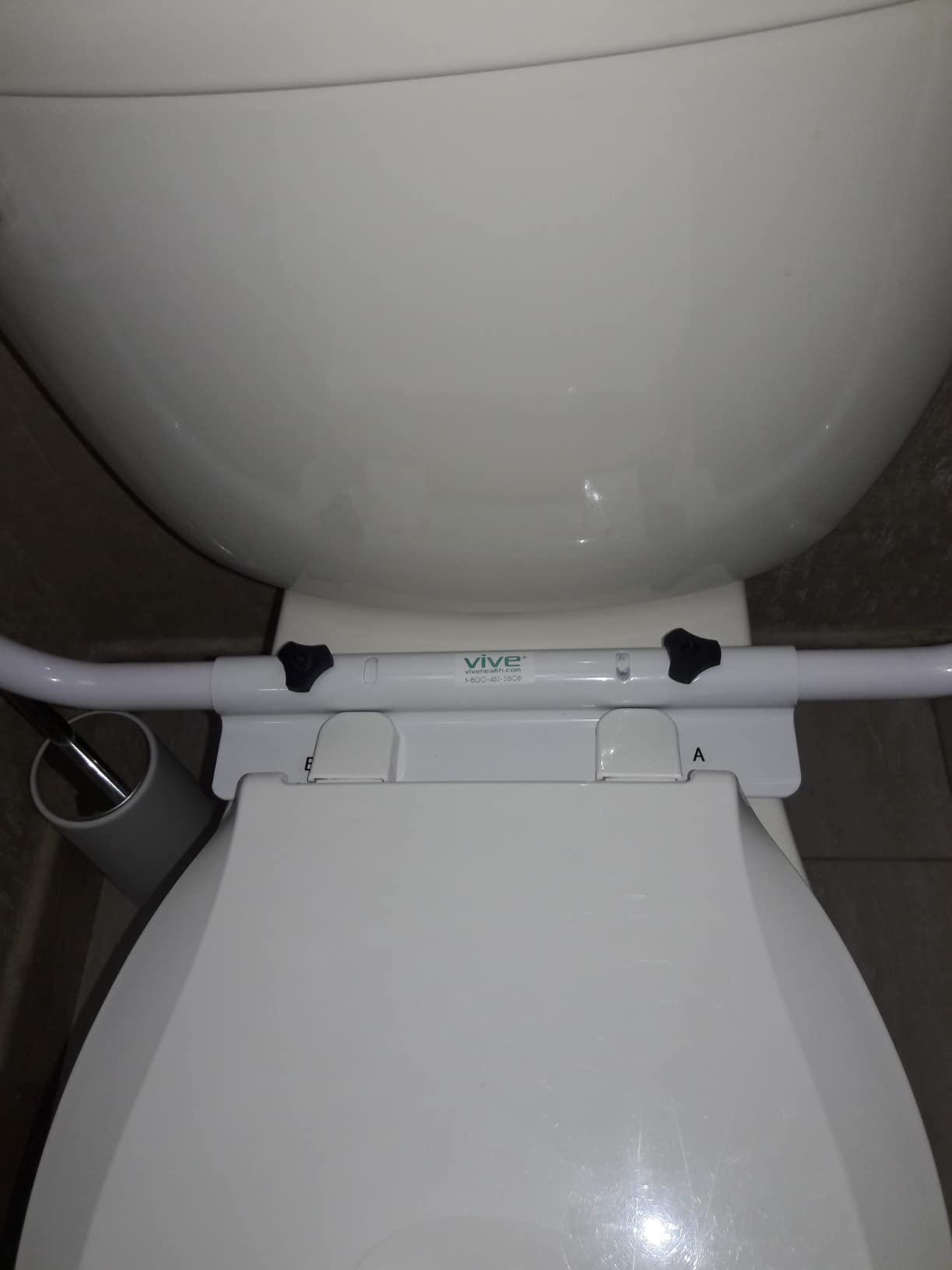 Vive Toilet Safety Rail - Adjustable Grab Bar - Compact Support Frame customer photo 1