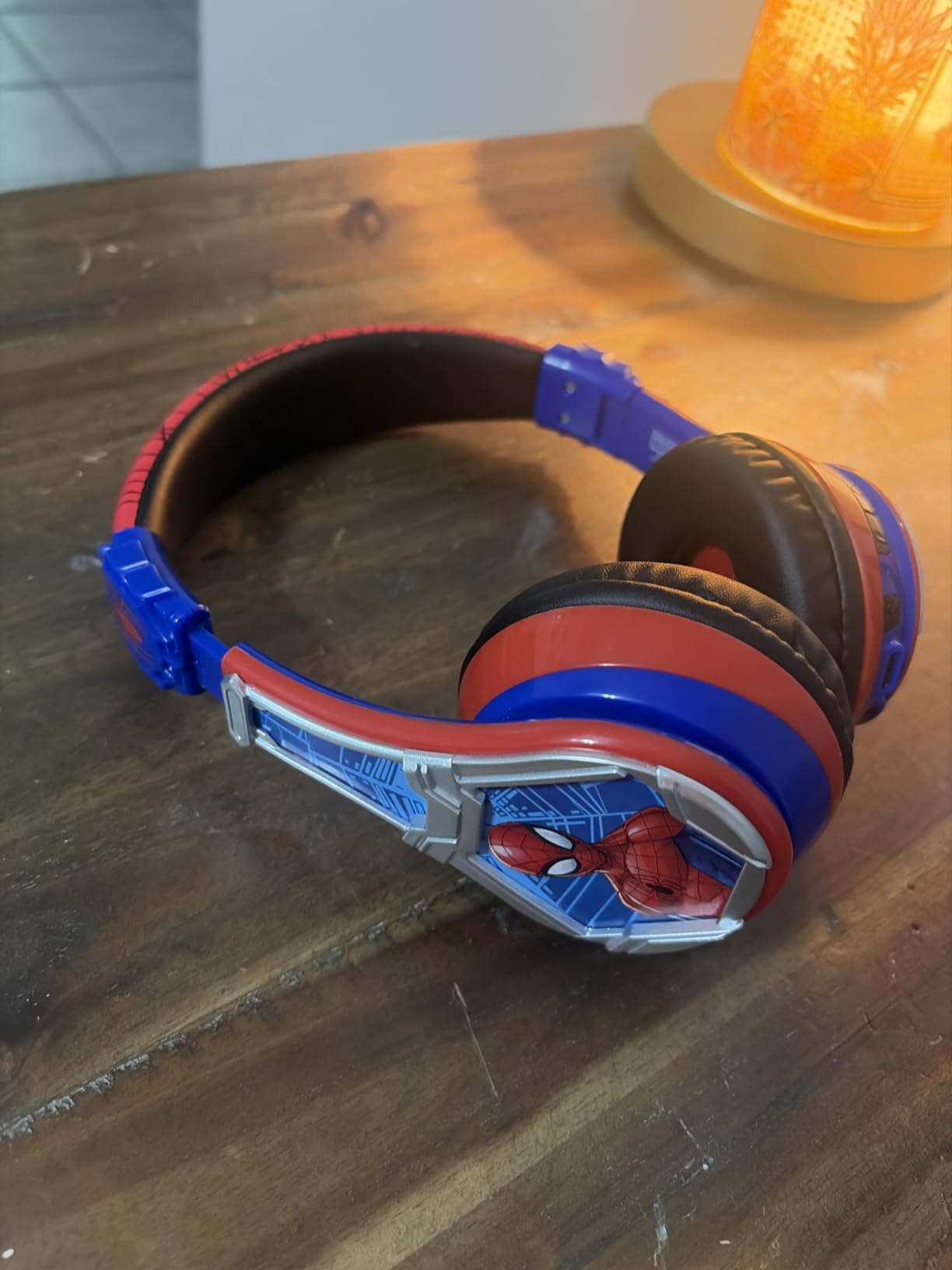 eKids Spiderman Wireless Bluetooth Portable Headphones with Microphone, Volume Reduced to Protect Hearing Rechargeable Battery, Adjustable Kids Headband for School Home or Travel customer photo 1