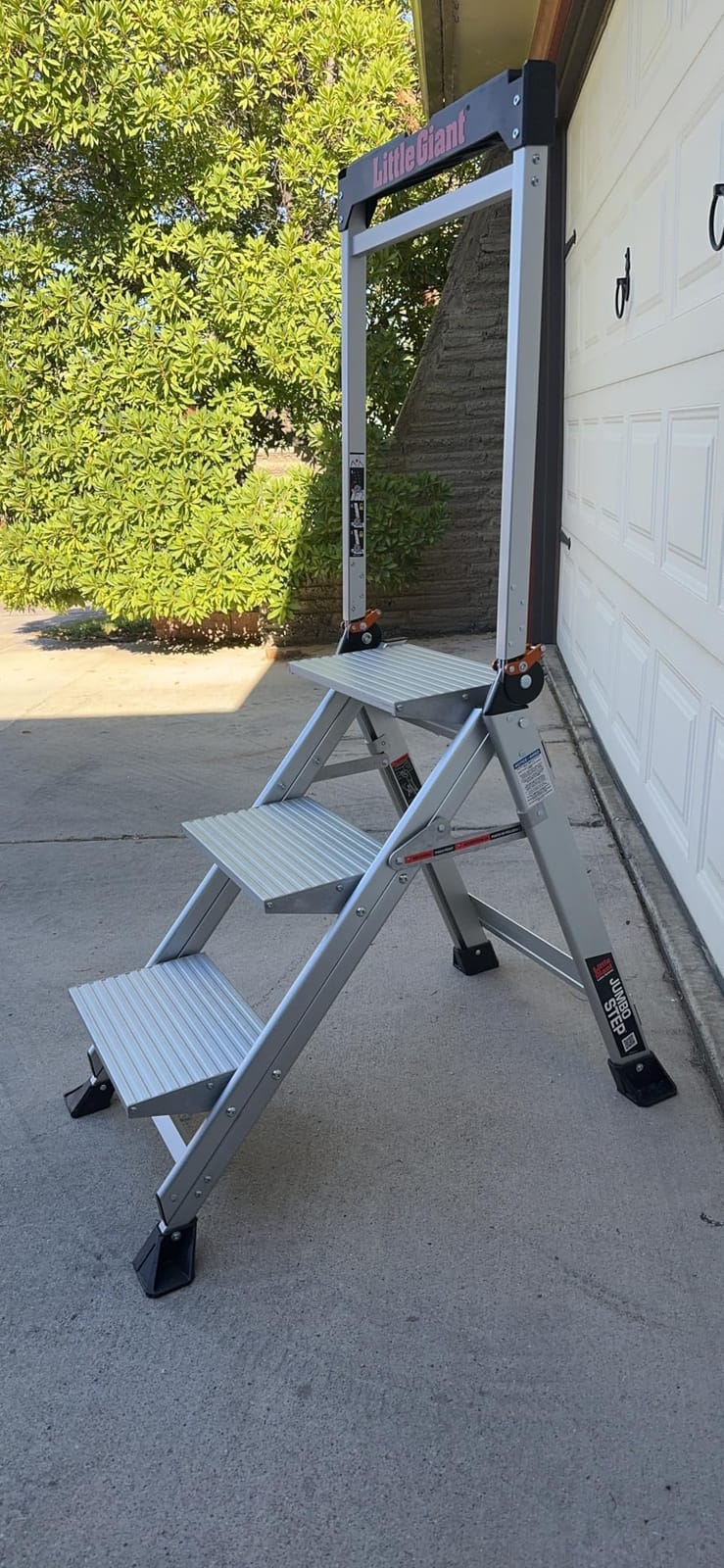 Little Giant Jumbo Step 3-Step Foldable 2.2 ft Aluminum Stool, 11903 customer photo 1