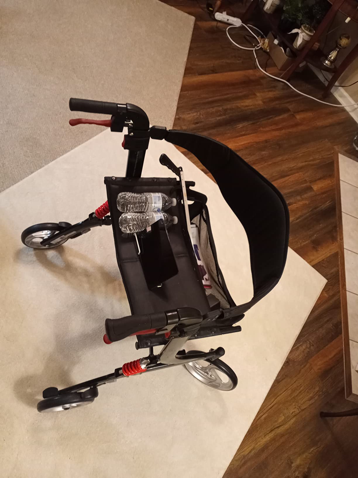 Drive Medical Nitro Heavy-Duty Foldable Rollator Walker with Seat, Black customer photo 2