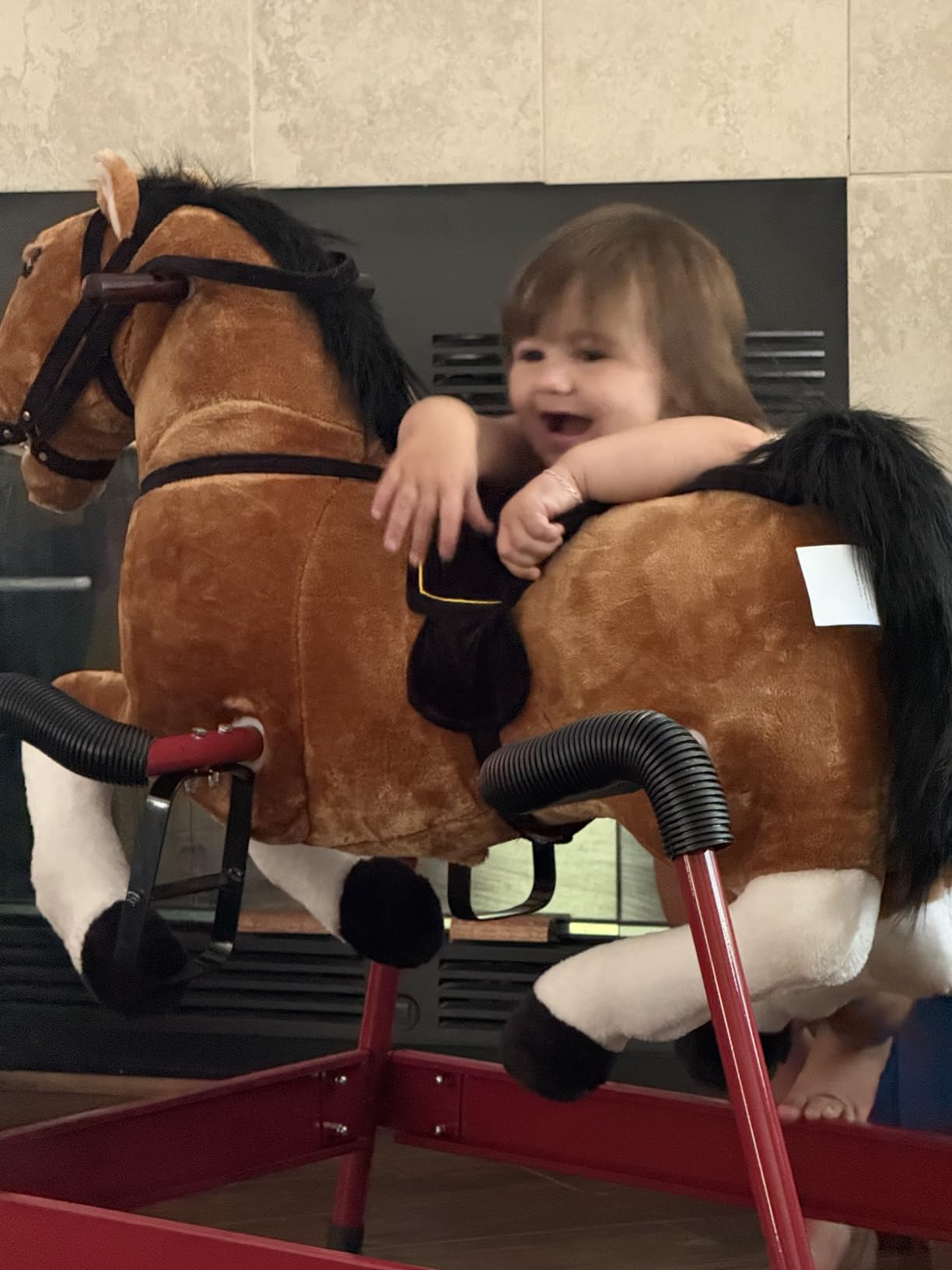Happy Trails Spring Rocking Horse, Brown, 29” x 11” x 25” customer photo 1