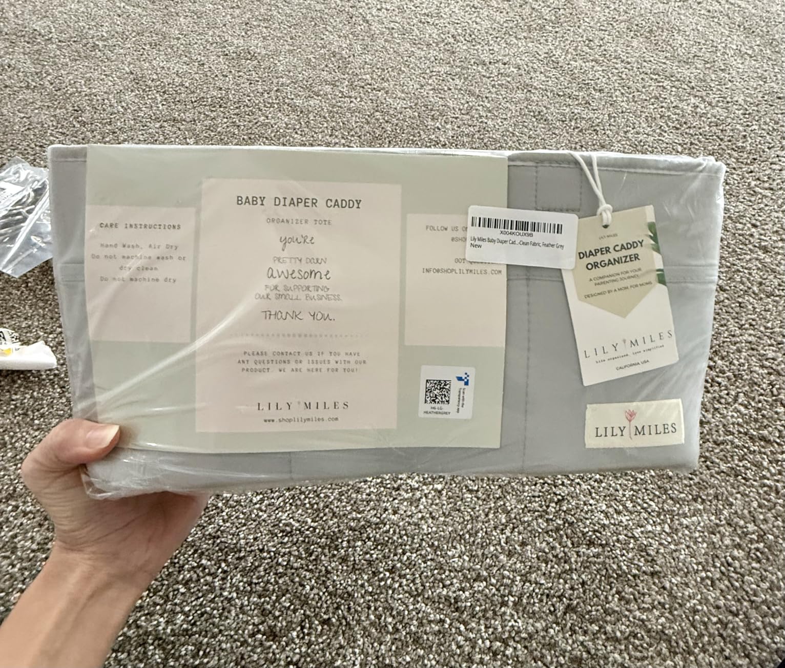 Lily Miles Baby Diaper Caddy Organizer - Large Tote Bag for Newborn essentials Boy or Girl - Baby Shower Basket - Nursery Must Haves - Registry Favorites - Newborn Caddie Car Organizer customer photo 2
