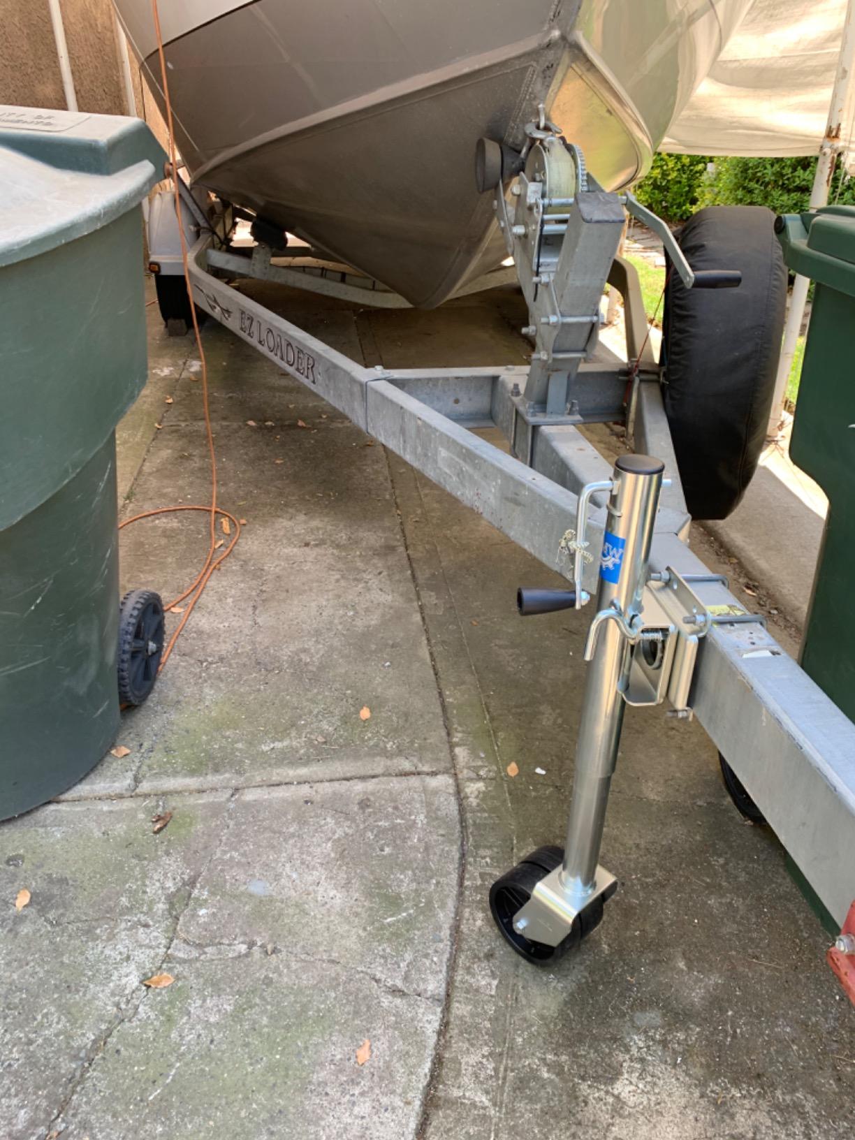 Jeremywell 2000lbs Trailer Jack with Double Wheel, Adjustable 12