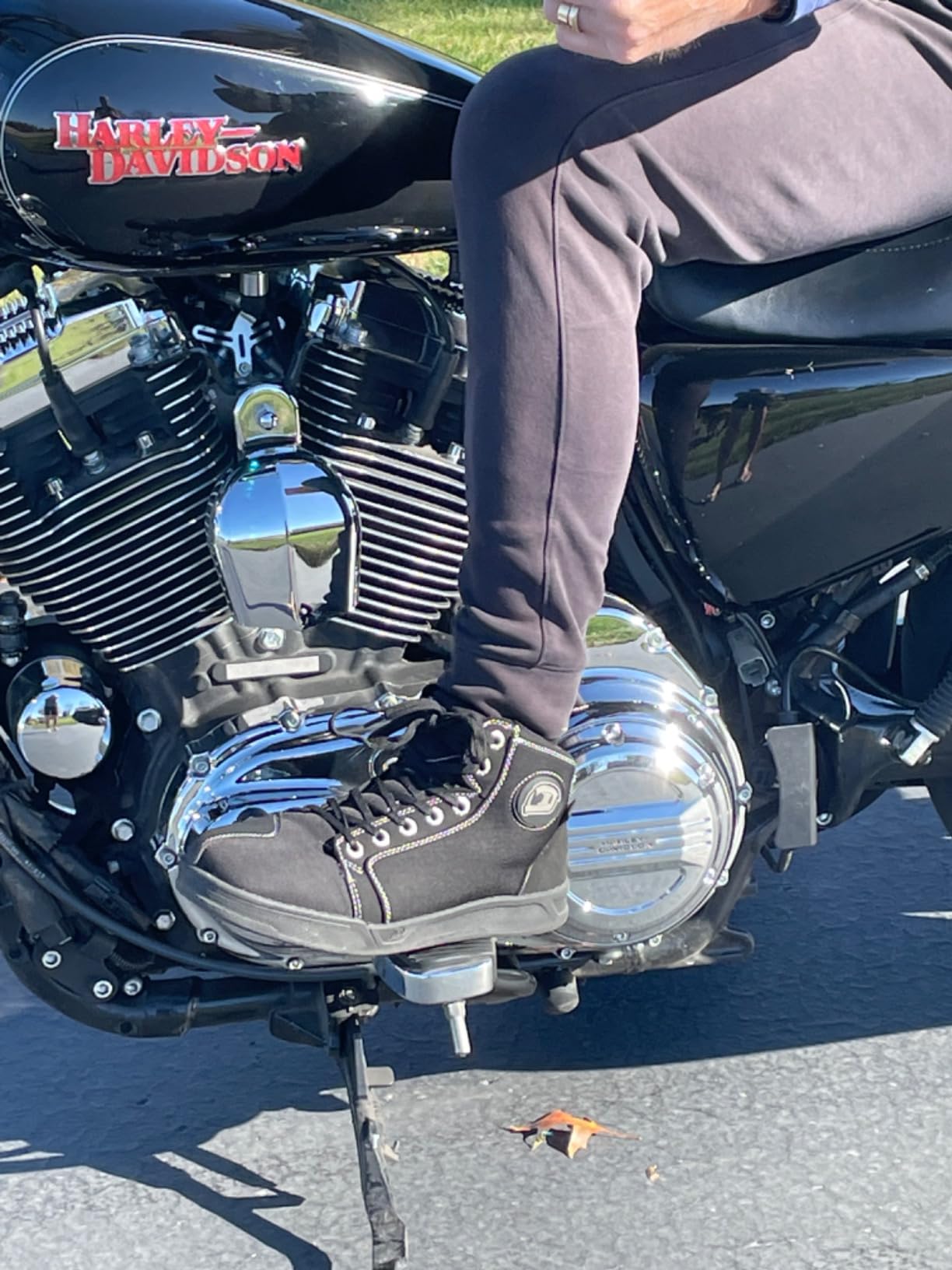 IRON JIA'S Motorcycle Shoes for Men & Women, CE Certified Riding Boots Grey customer photo 1