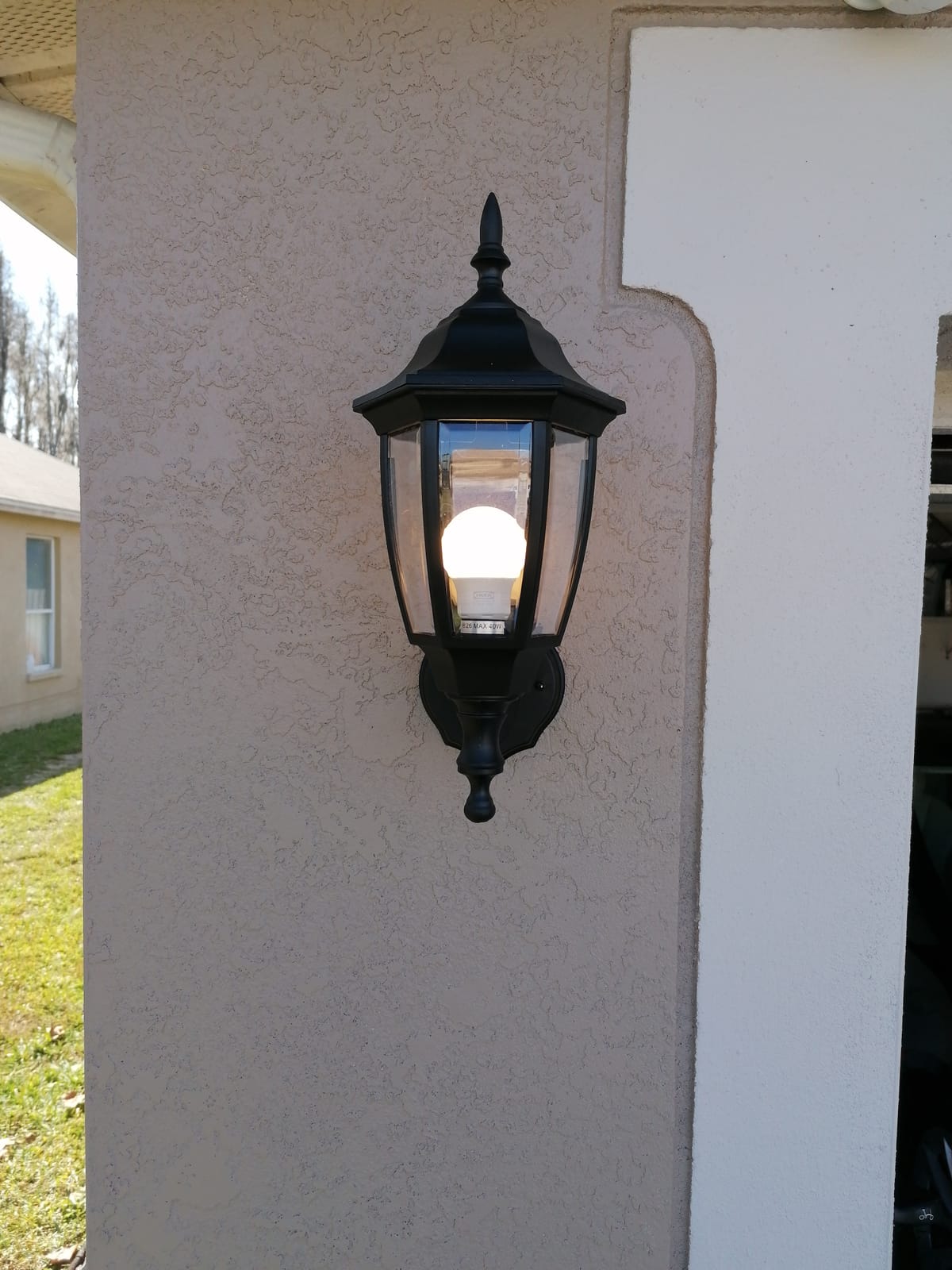 EMART Plastic Outdoor Wall Light Fixtures, Porch Sconces(2 Pack, Black) customer photo 1