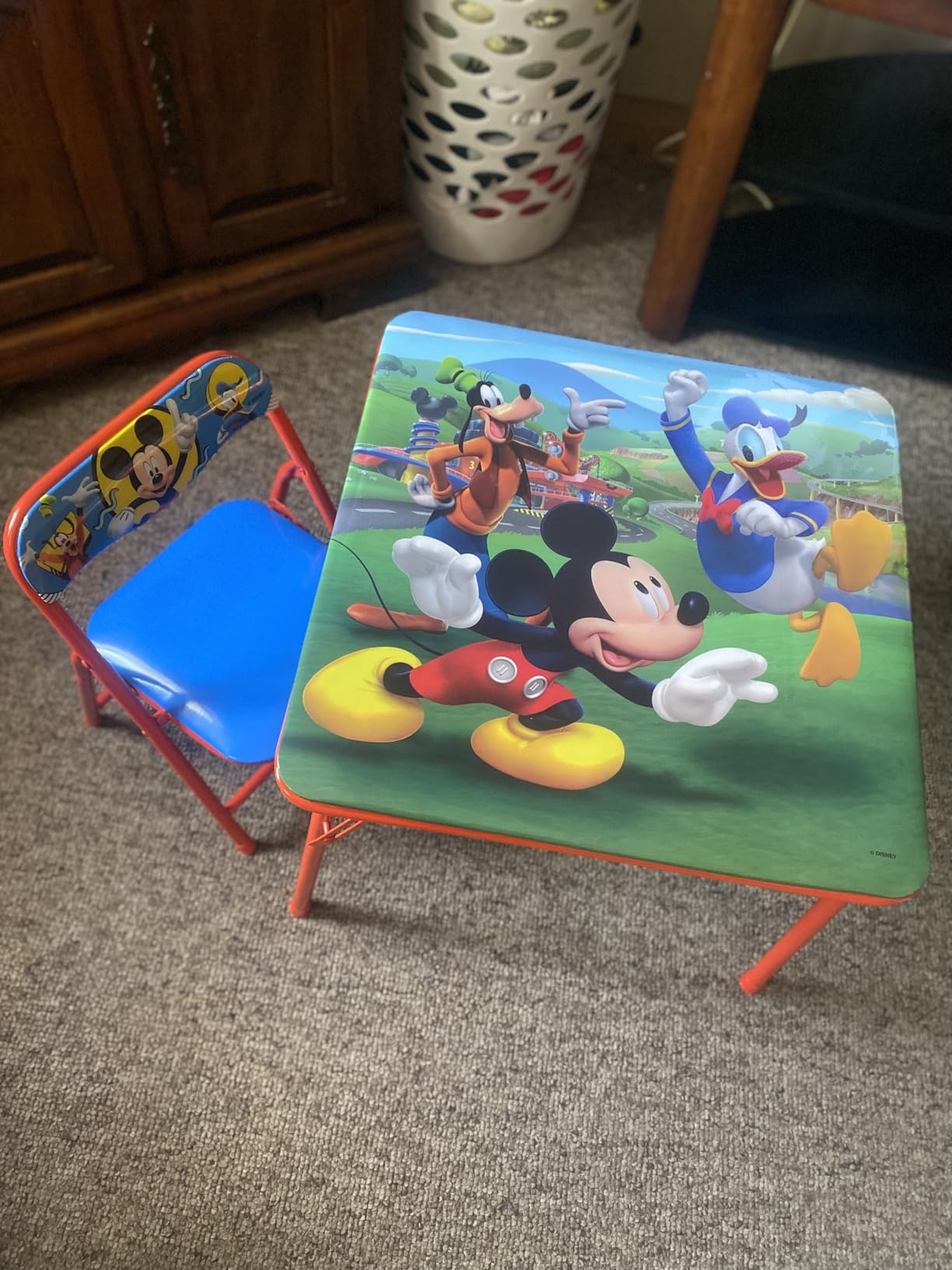 Mickey Mouse Table & Chair Set for Toddlers 24-48M, Includes 1 Table & 1 Chair [Amazon Exclusive] Table: 20