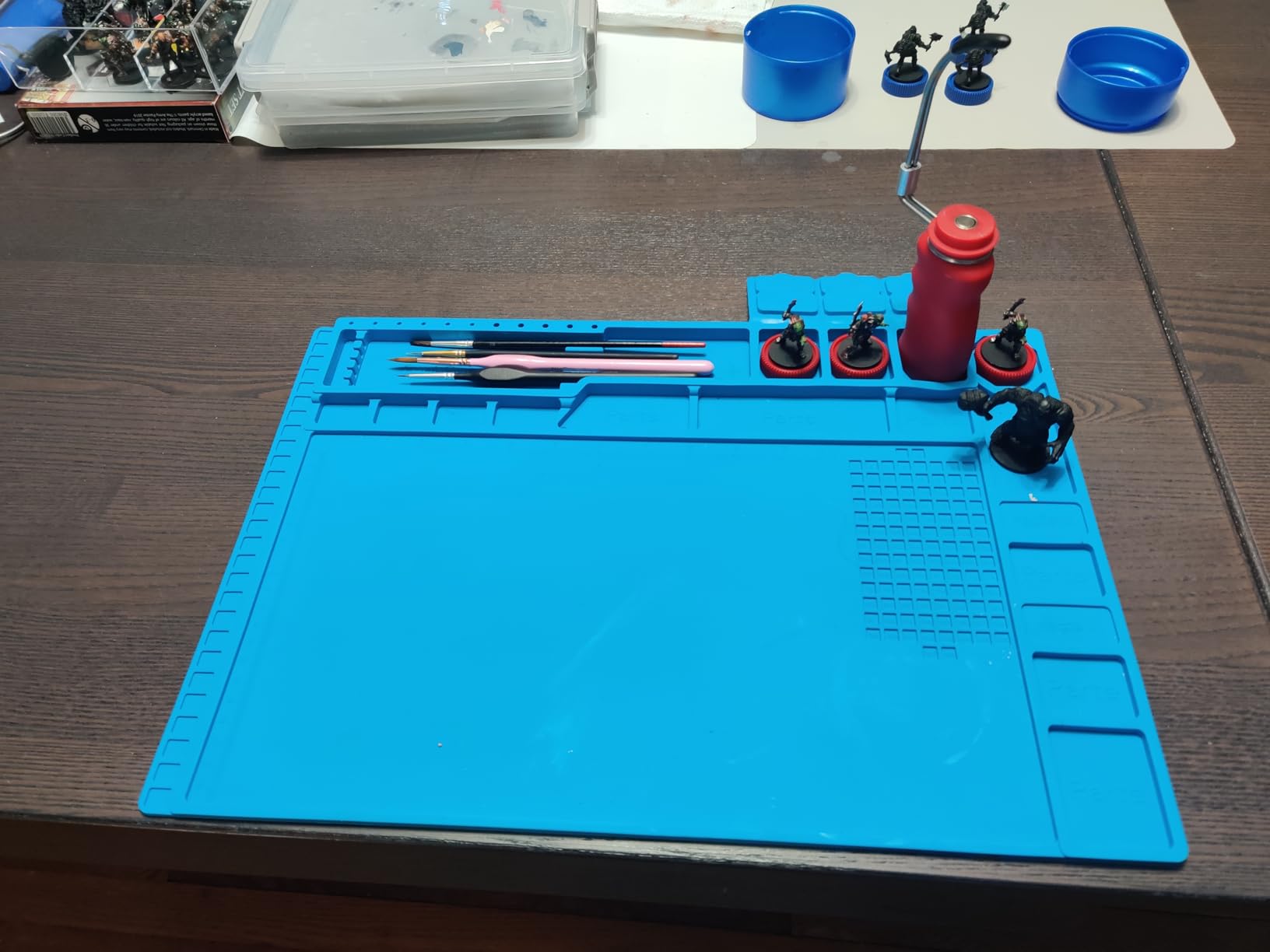 Premium Heat Resistant 932°F Magnetic Silicone Soldering Mat Electronics Work Mat for Computer Cell Phone Laptop Repair, BGA Soldering Gun Iron Workbench Protection customer photo 2