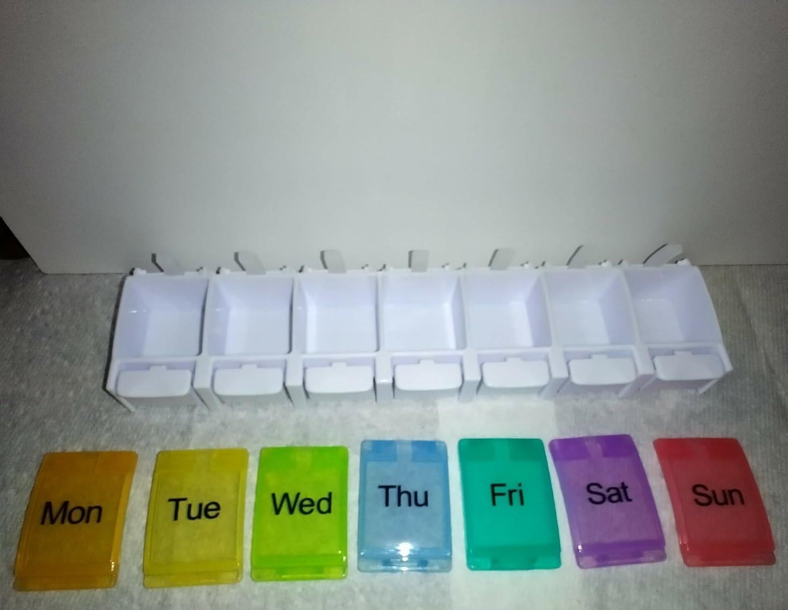 AUVON Weekly Pill Organizer Arthritis Friendly, BPA Free Travel 7 Day Pill Box Case with Spring Open Design and Large Compartment to Hold Vitamins, Cod Liver Oil, Supplements and Medication customer photo 2