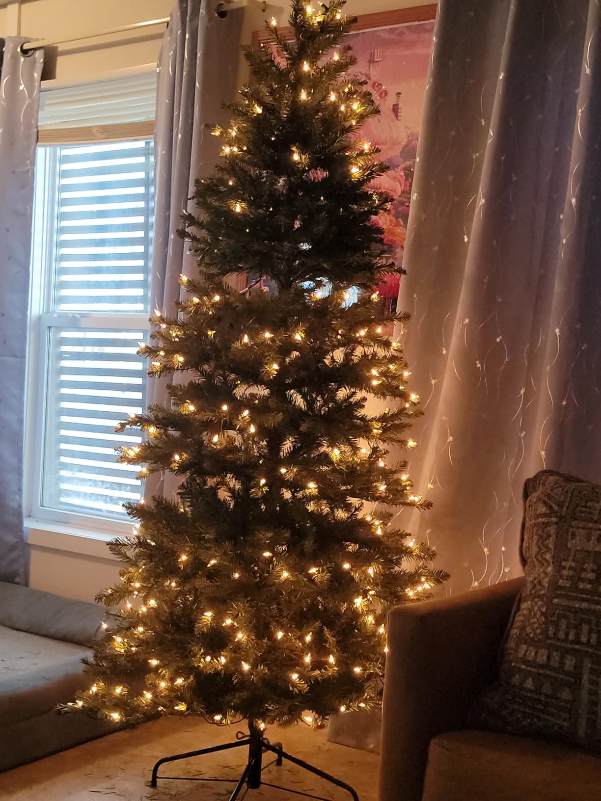 Puleo International 10ft Pre-Lit Slim Fraser Fir Artificial Christmas Tree customer photo 1