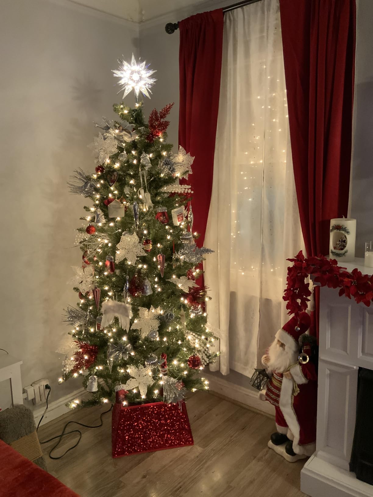 Puleo International 10ft Pre-Lit Slim Fraser Fir Artificial Christmas Tree customer photo 2