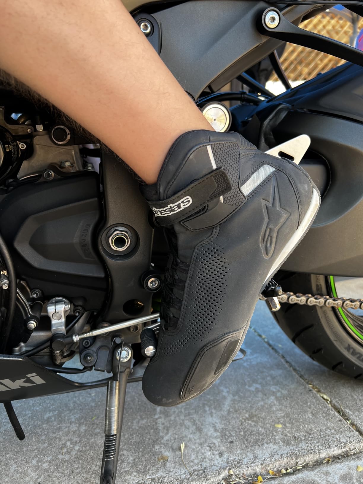 Alpinestars Men's Sektor Vented Street Motorcycle Shoe, Black/Gray/Red, 10 customer photo 2