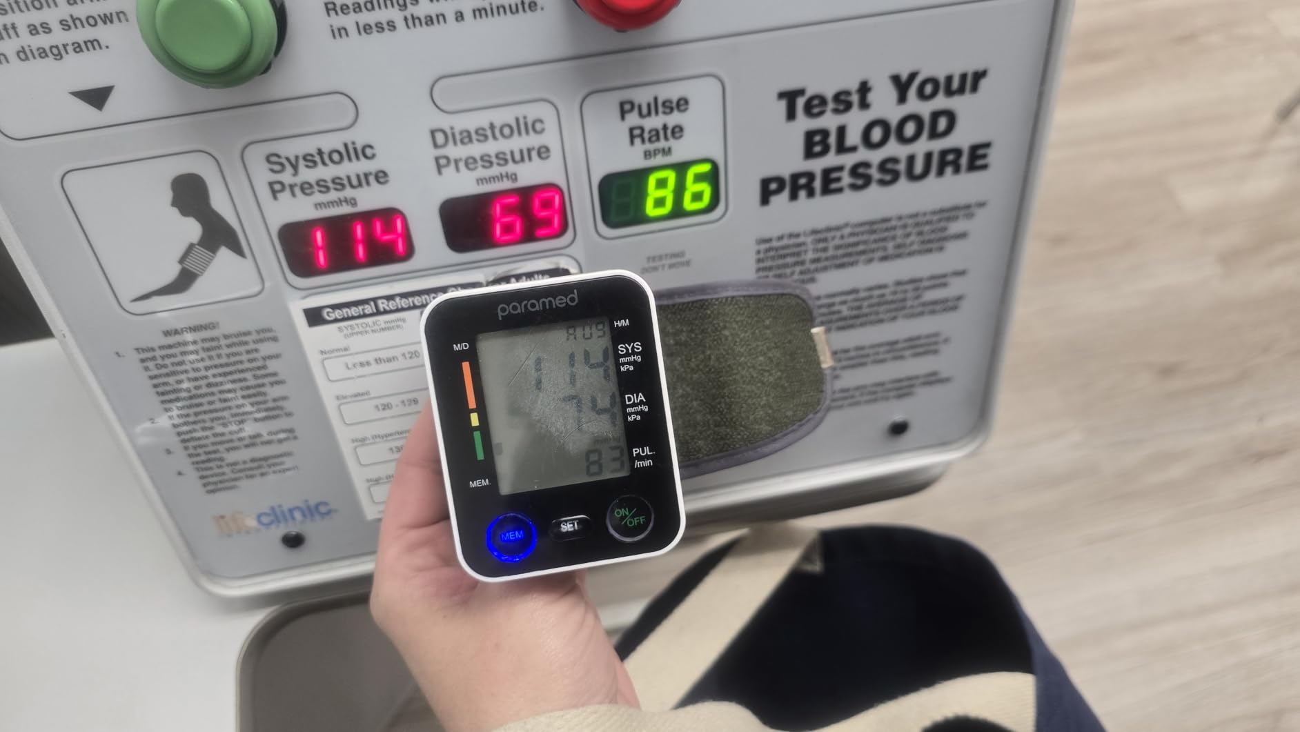 PARAMED Automatic Wrist Blood Pressure Monitor: Blood-Pressure Kit of Bp Cuff + 2AAA and Carrying case - Irregular Heartbeat Detector & 90 Readings Memory Function & Large Display customer photo 1