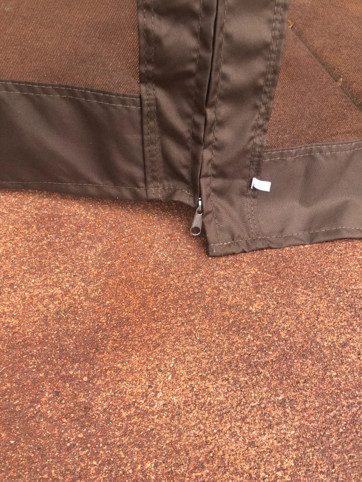 ALISUN 12' x 12' Universal Gazebo Mosquito Netting, Brown customer photo 2