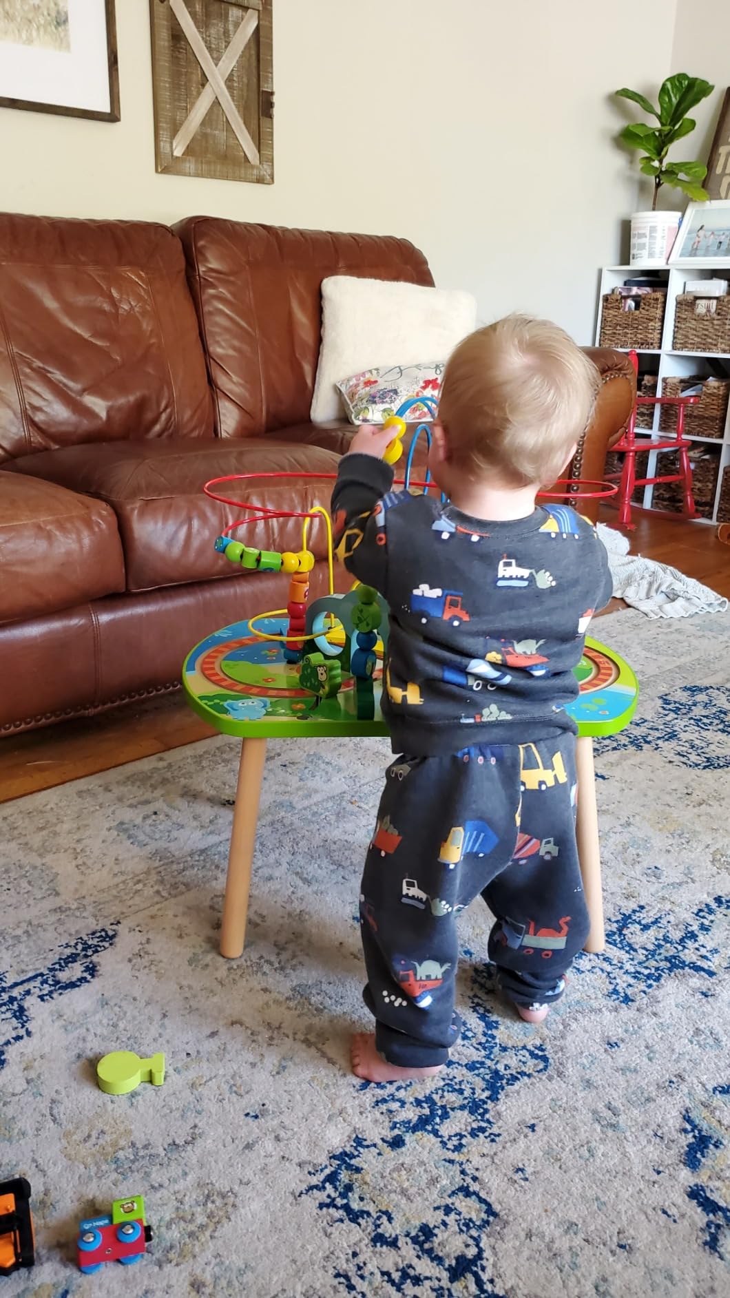 Hape Jungle Adventure Railway Table | Kids Bead Maze Puzzle Table with Accessories, African Scene Graphics, Child Sized Table for Individual and Group Play customer photo 1