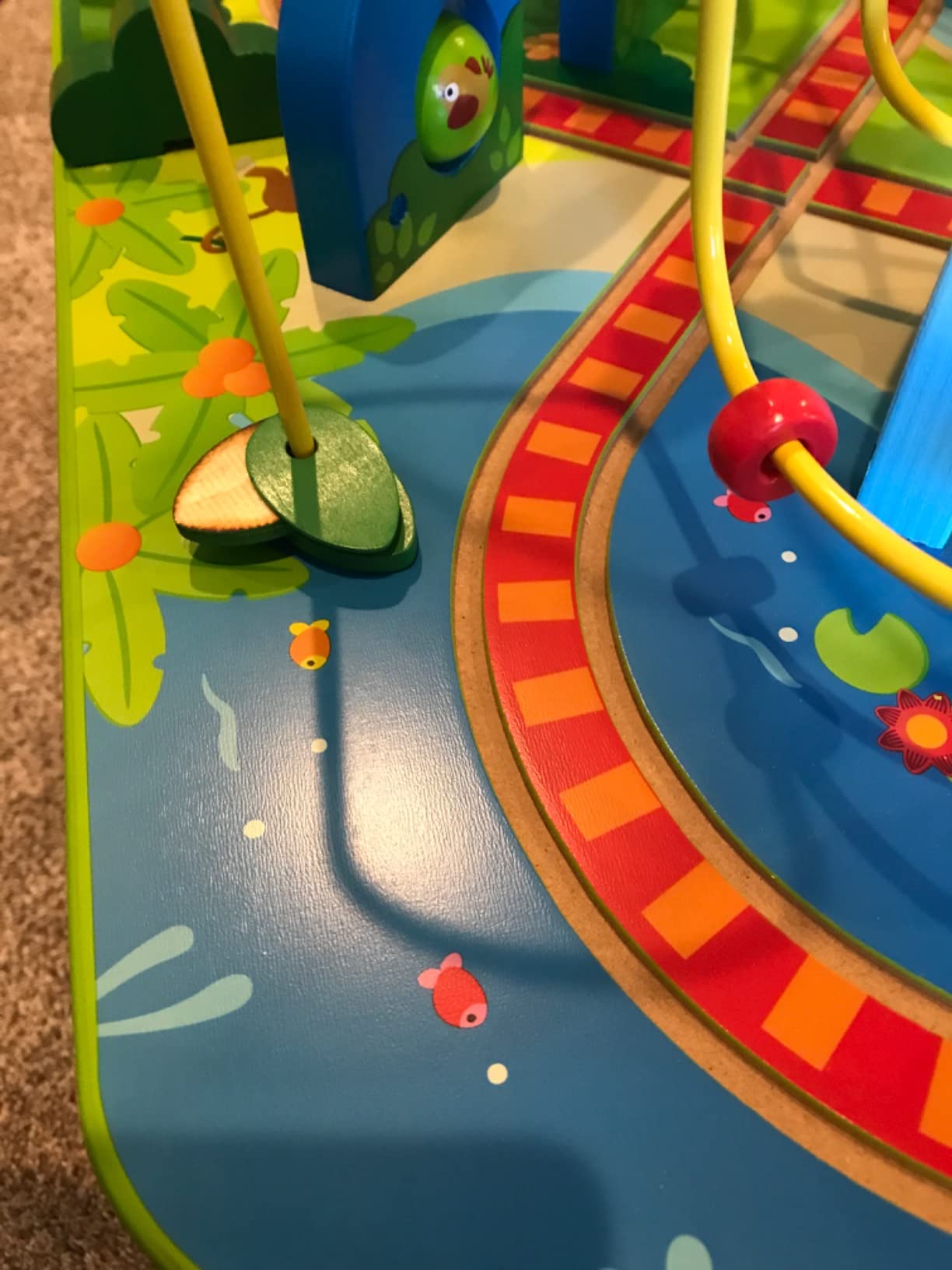 Hape Jungle Adventure Railway Table | Kids Bead Maze Puzzle Table with Accessories, African Scene Graphics, Child Sized Table for Individual and Group Play customer photo 2