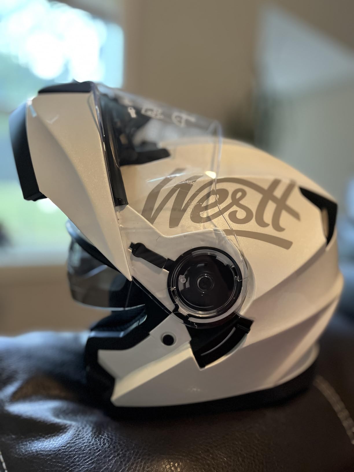Westt Motorcycle Helmets, Dual Visor Flip Up Modular Helmet - DOT Approved customer photo 2