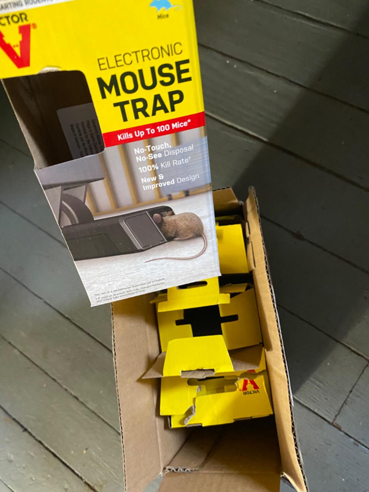 Victor M250S Indoor Humane Electronic Mouse Trap - No Touch, No See Electric Instant Kill Mouse Trap - 4 Traps customer photo 2