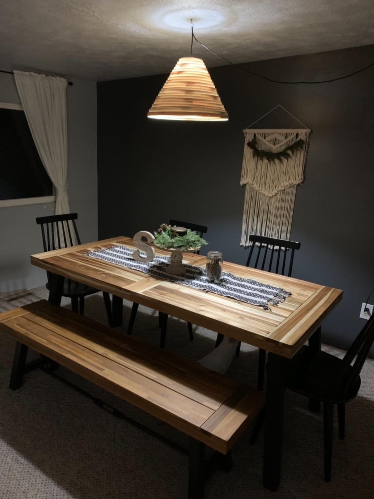 Christopher Knight Home Catriona Outdoor Acacia Wood Bench with Metal Accents, Teak Finish / Rustic Metal 14. 50 x 63 x 17. 75 inches customer photo 1