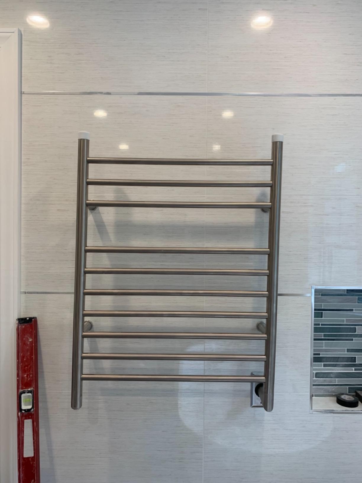HEATGENE Towel Warmer, Heated Towel Rack, Hardwired, Brushed customer photo 2