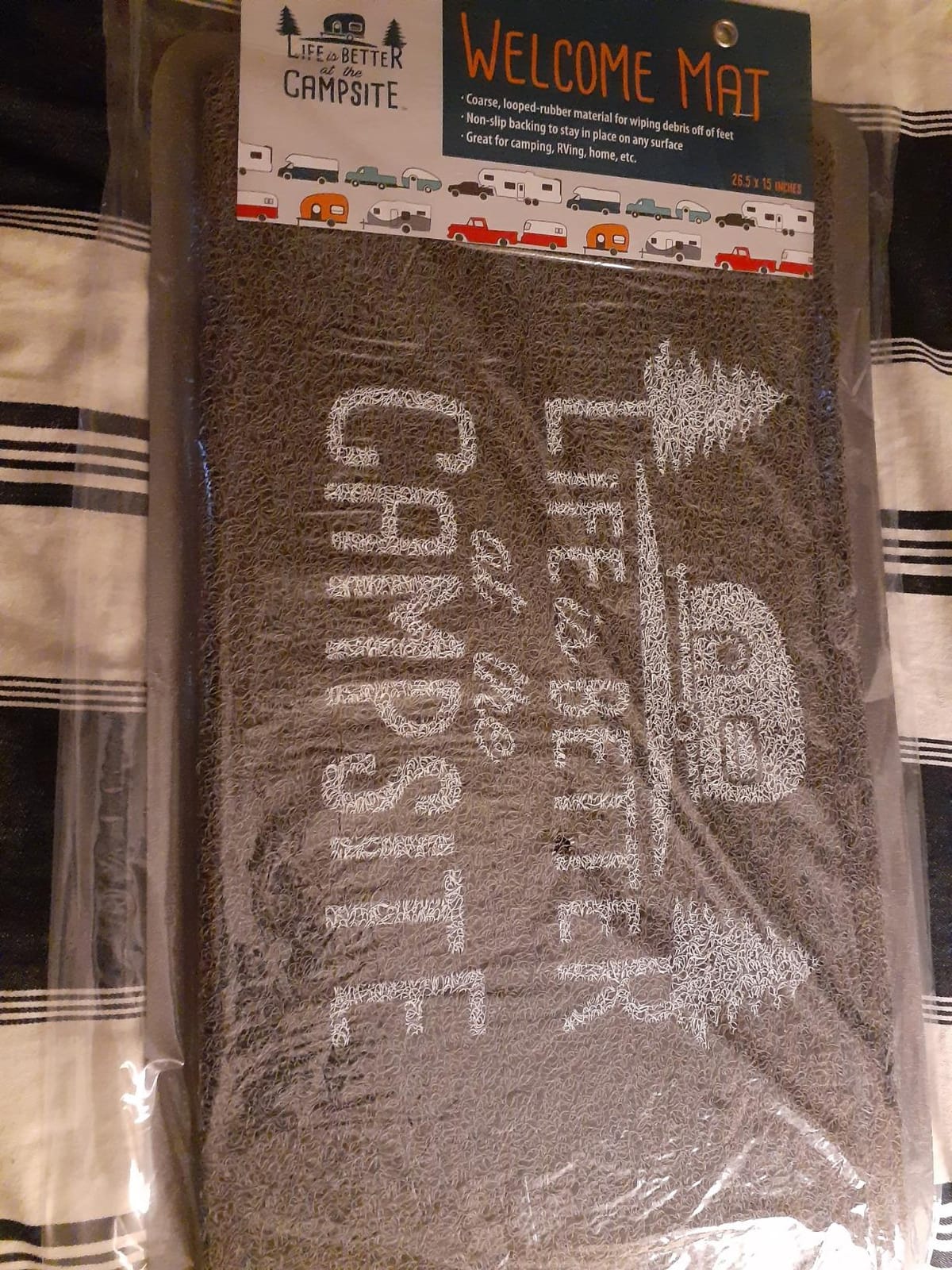 Camco Life is Better at The Campsite Scrub Mat - 26.5