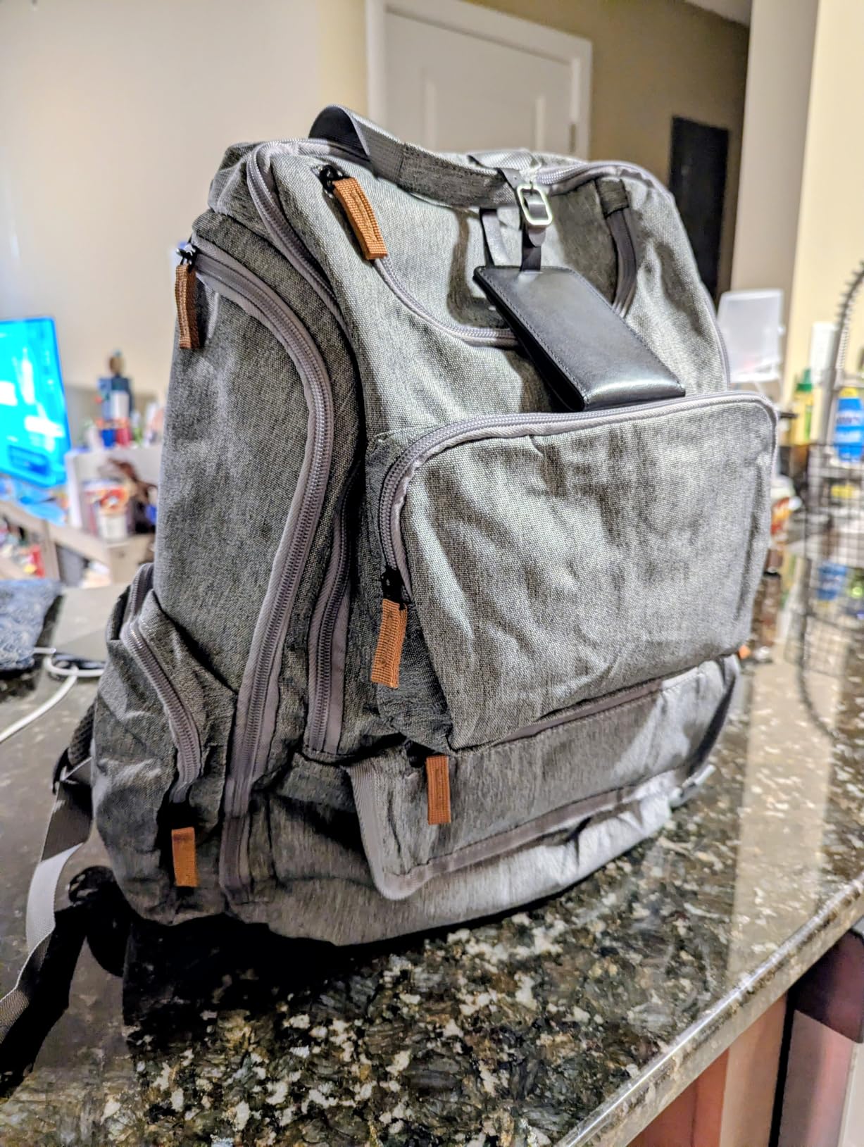 Mancro Diaper Bag Backpack, Dad Diaper Bag with 2 Side Insulated Pockets customer photo 1