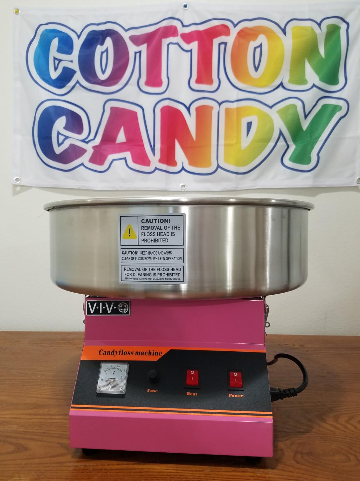 VIVO Blue 1030W Electric Cotton Candy Machine, CANDY-V001B customer photo 1