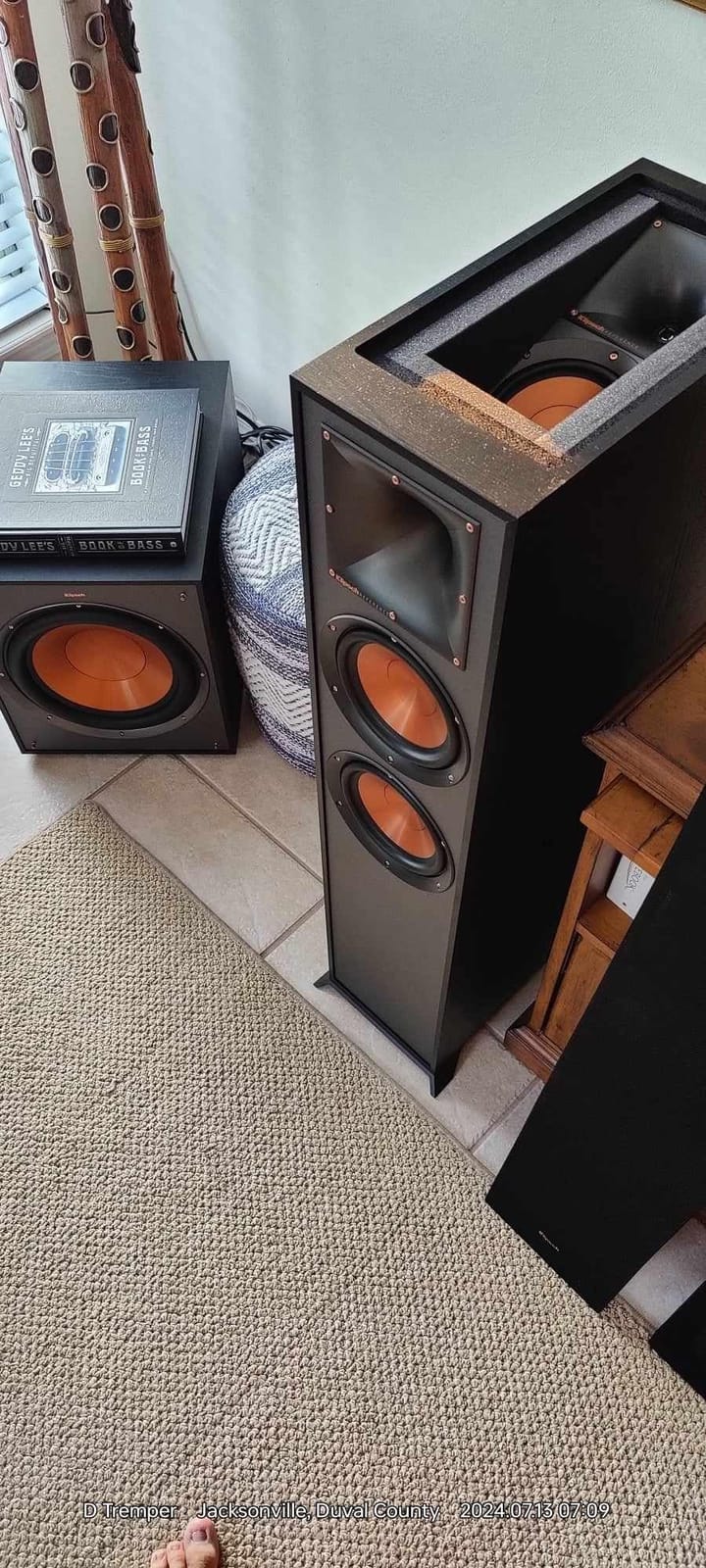 Klipsch R-625FA Powerful Detailed Floorstanding Single Home Speaker Black customer photo 2