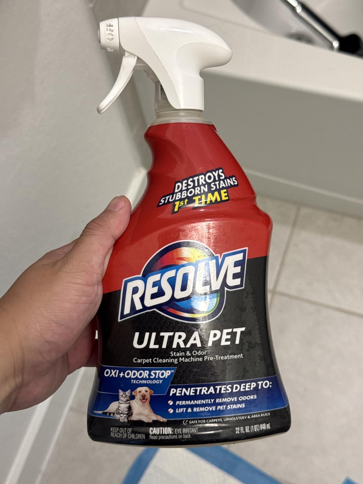Resolve Ultra Pet Carpet Cleaner Spray, Pet Stain Remover, 32oz customer photo 2