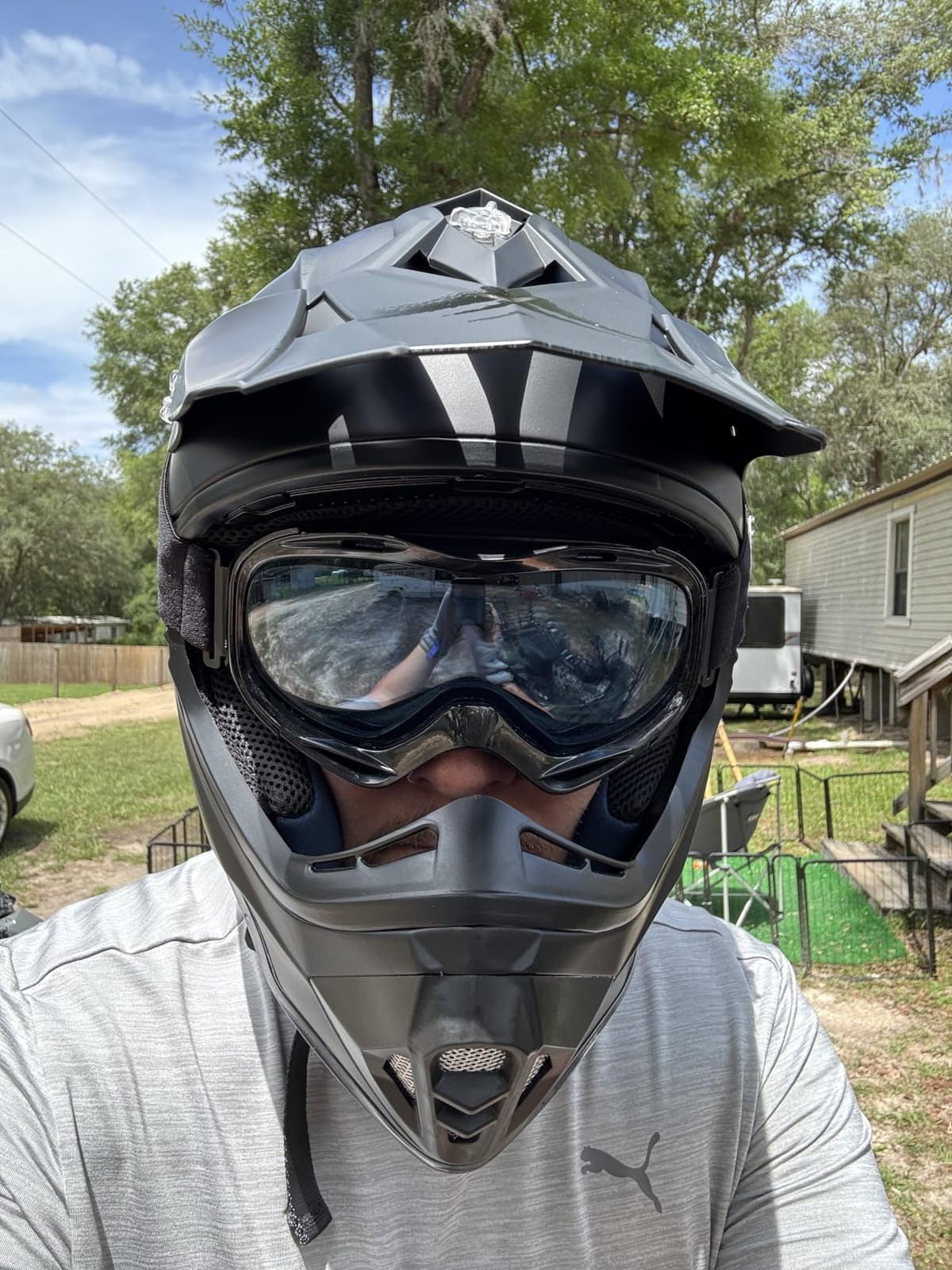 ILM Adult Dirt Bike Helmets Motocross ATV Dirtbike BMX MX Offroad Full Face Motorcycle Helmet, DOT Approved Model 128S (Matte Black, Adult-L) customer photo 1