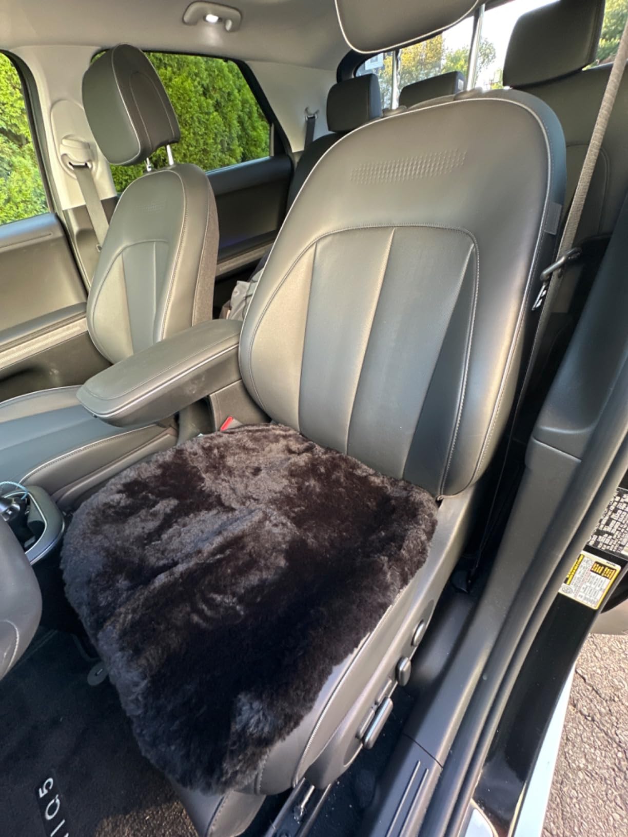 OGLAND Genuine Sheepskin Car Seat Cover for Fuzzy Soft Fur Wool Cushion customer photo 2