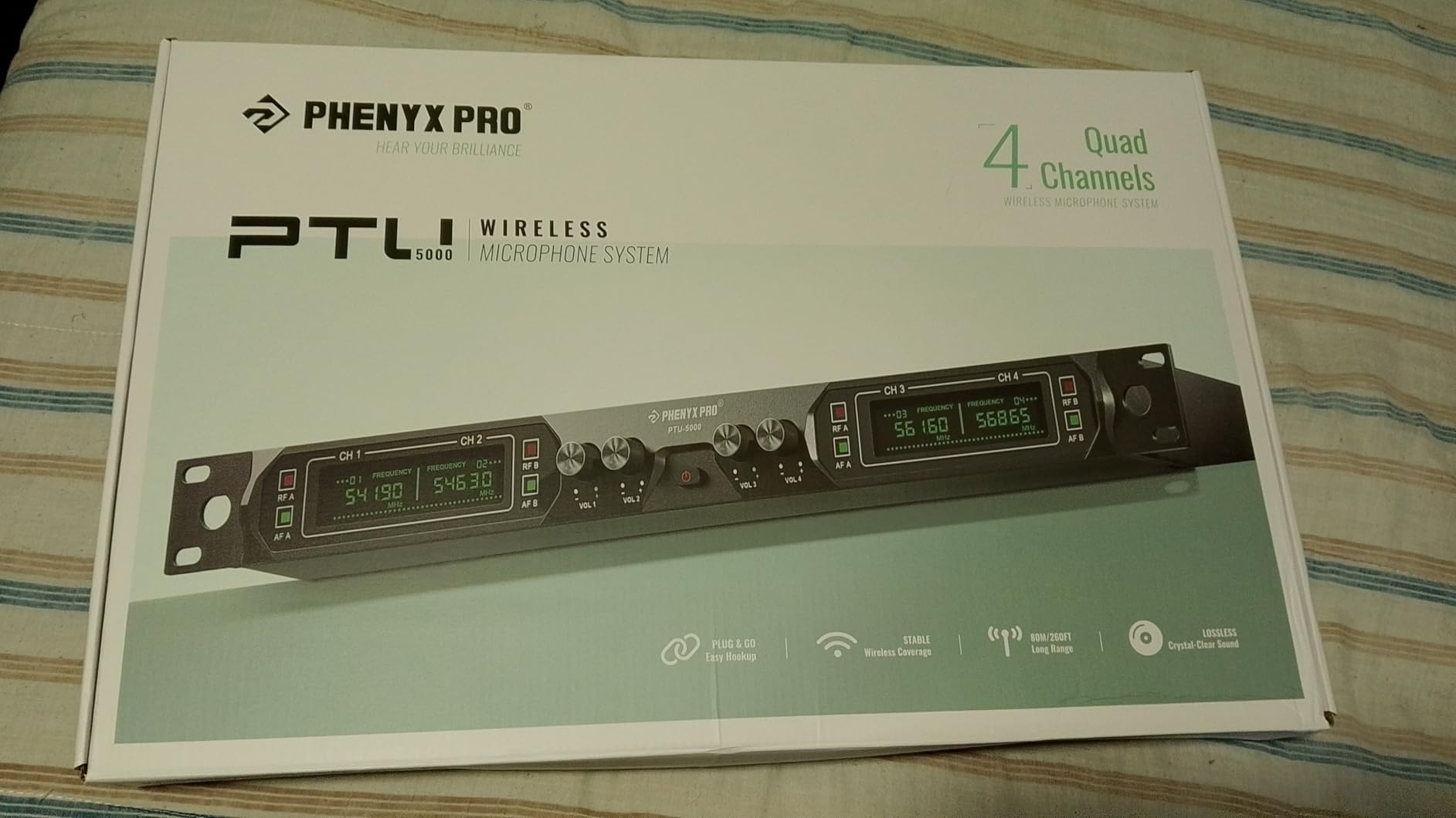 Phenyx Pro 4-Ch UHF Fixed Frequency Wireless Microphone System PTU-5000-4H customer photo 1