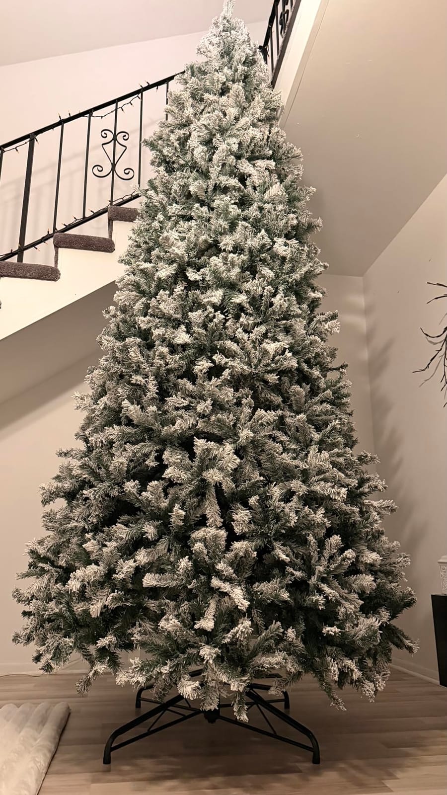Best Choice Products Artificial Flocked Christmas Tree, 7.5ft Premium Unlit Pine Holiday Décor w/Full Branches, Metal Stand - Green customer photo 1