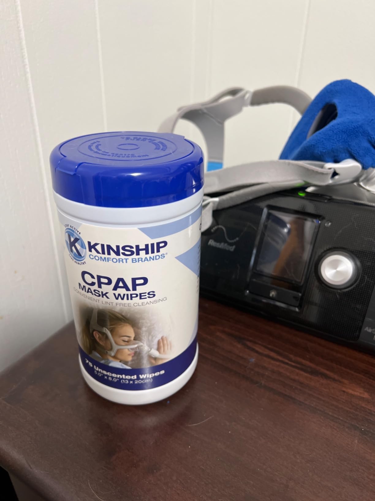 CPAP Mask Cleaning Wipes, Unscented and Lint Free Cleanser to Clean Filters, Tubes and BIPAP Machines, 150 Count Total, 2 Canisters customer photo 1