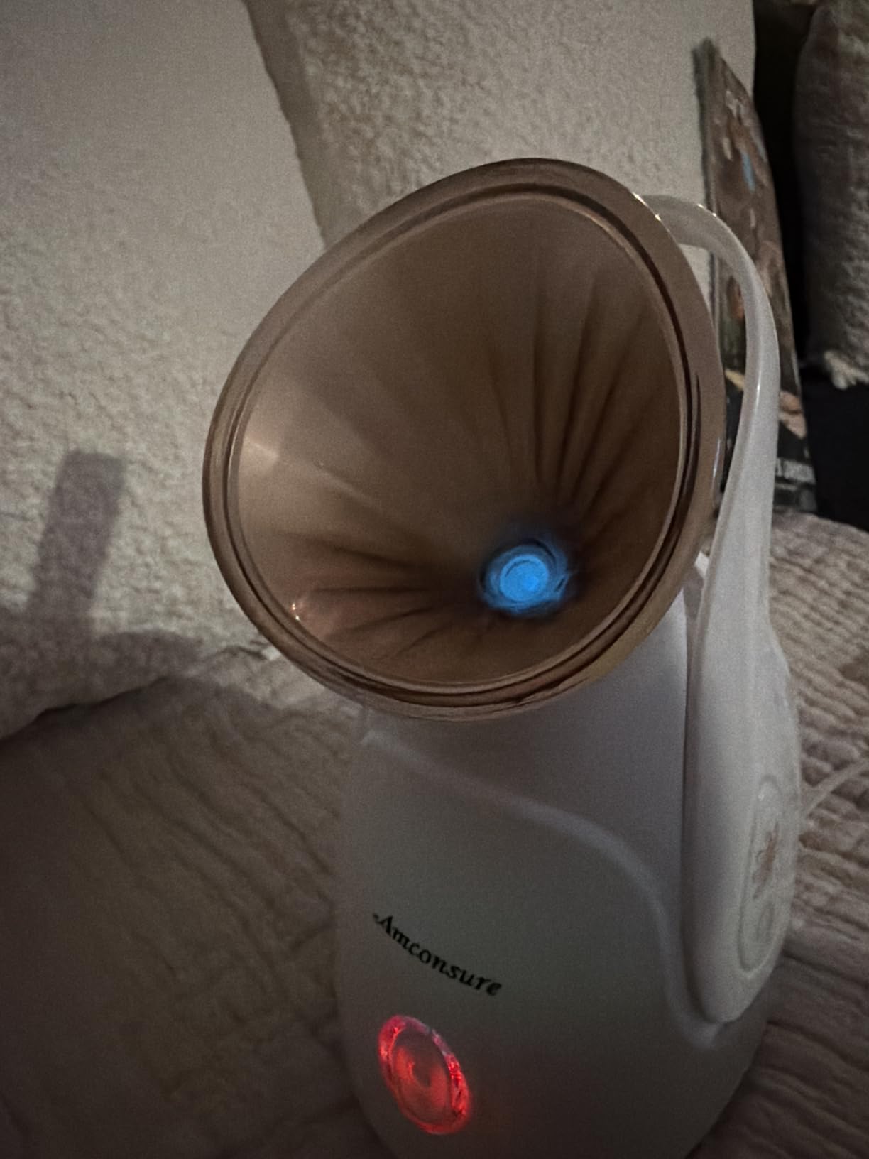Amconsure Facial Steamer - Nano Ionic Face Steamer Warm Mist Steamer for Home Sauna SPA, Humidifier for Face Steamer for Deep Cleaning Unclogs Pores Sinuses - Bonus 5 Piece Stainless Steel Skin Kit customer photo 2