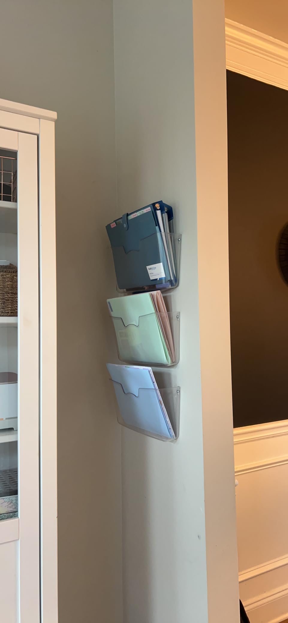Simple Houseware Clear Wall Mount Single Pocket Hanging File Holder, 3-Pack customer photo 1